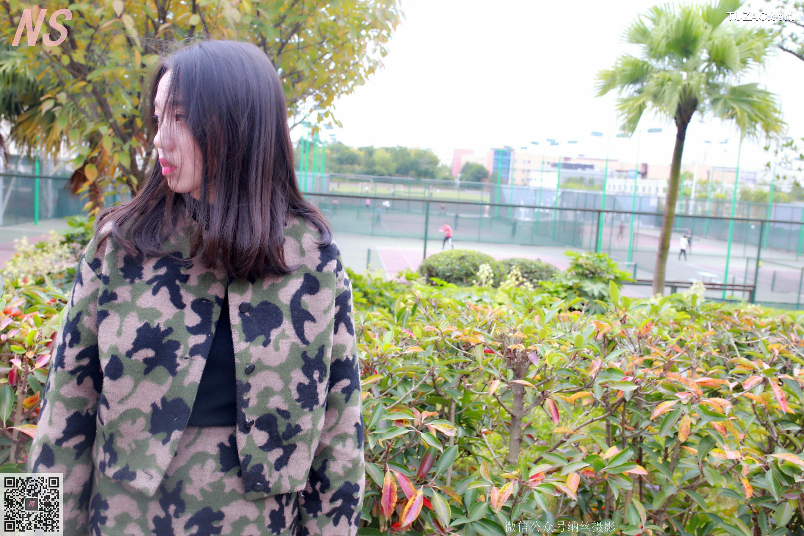 纳丝摄影_微微《迷彩少女户外肉丝》 NO.095 写真集[89P]