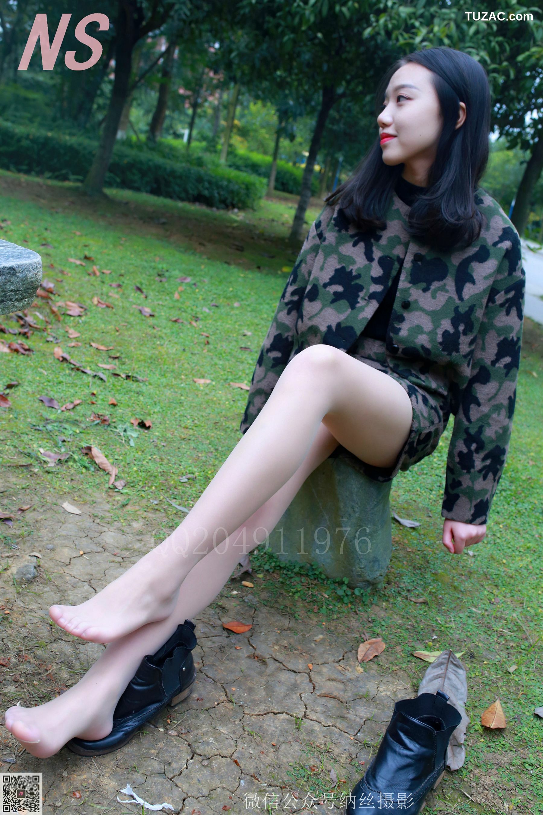 纳丝摄影_微微《迷彩少女户外肉丝》 NO.095 写真集[89P]