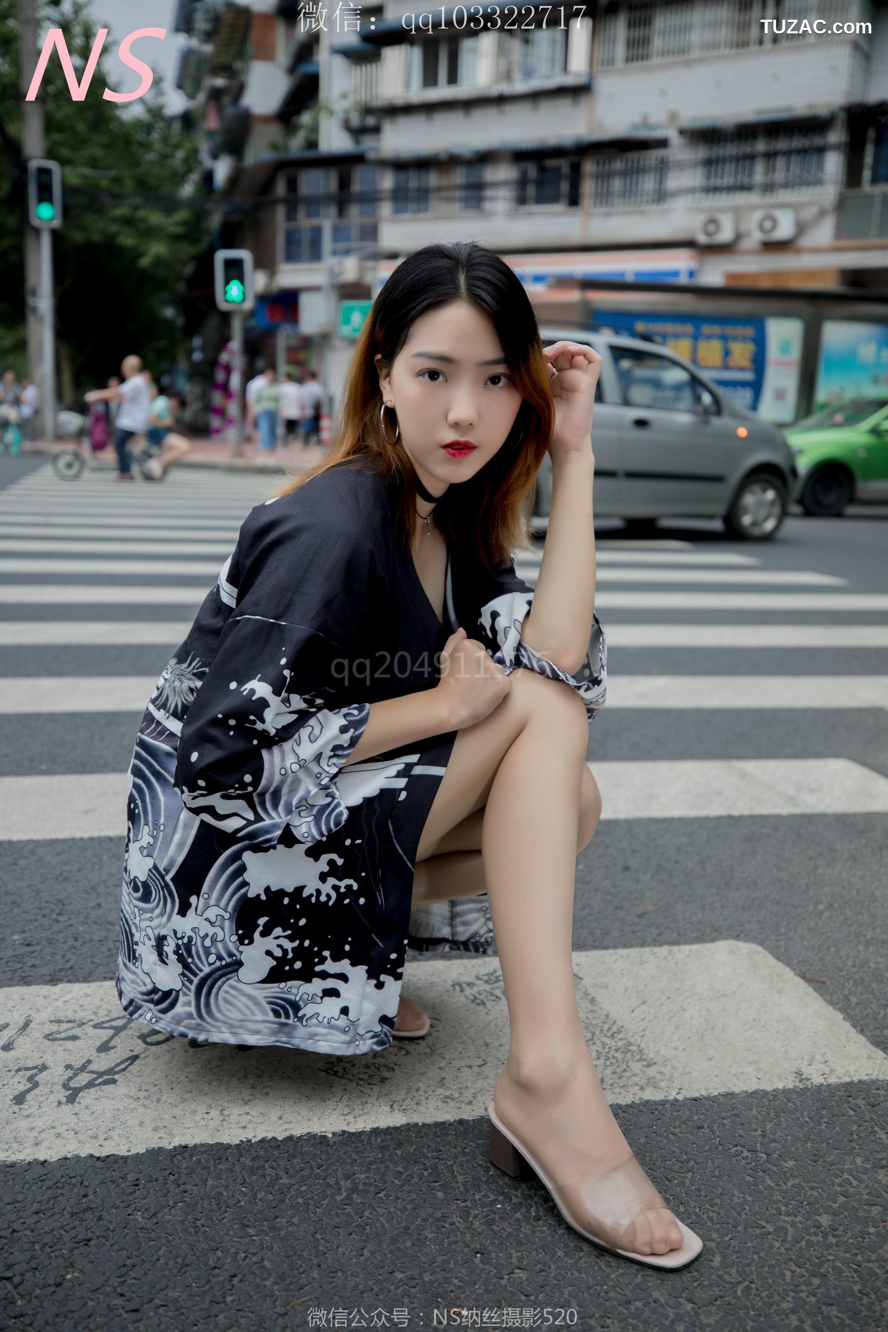 纳丝摄影_曼雯《肉色丝袜美腿三轮车之行》 写真集[82P]