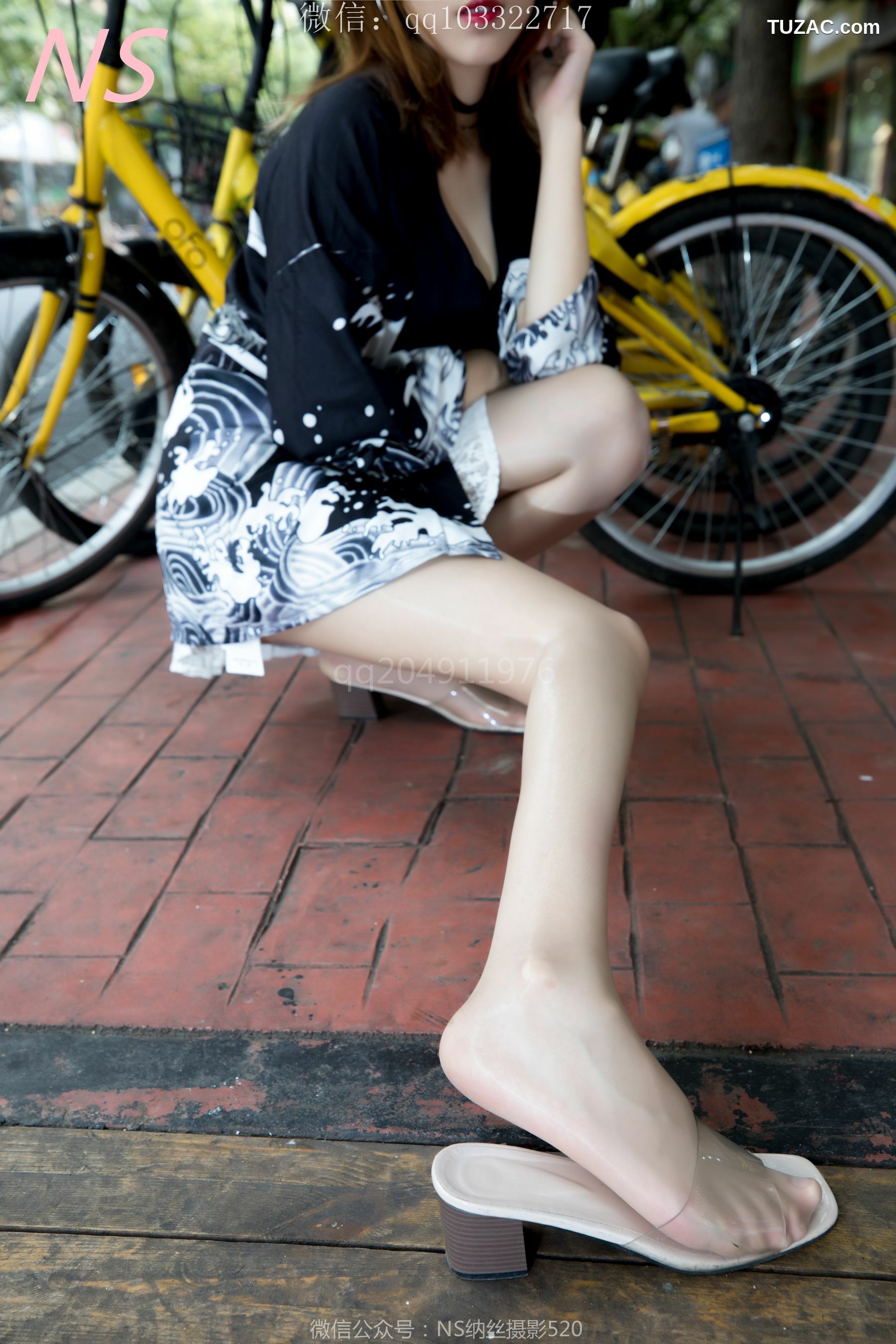 纳丝摄影_曼雯《肉色丝袜美腿三轮车之行》 写真集[82P]