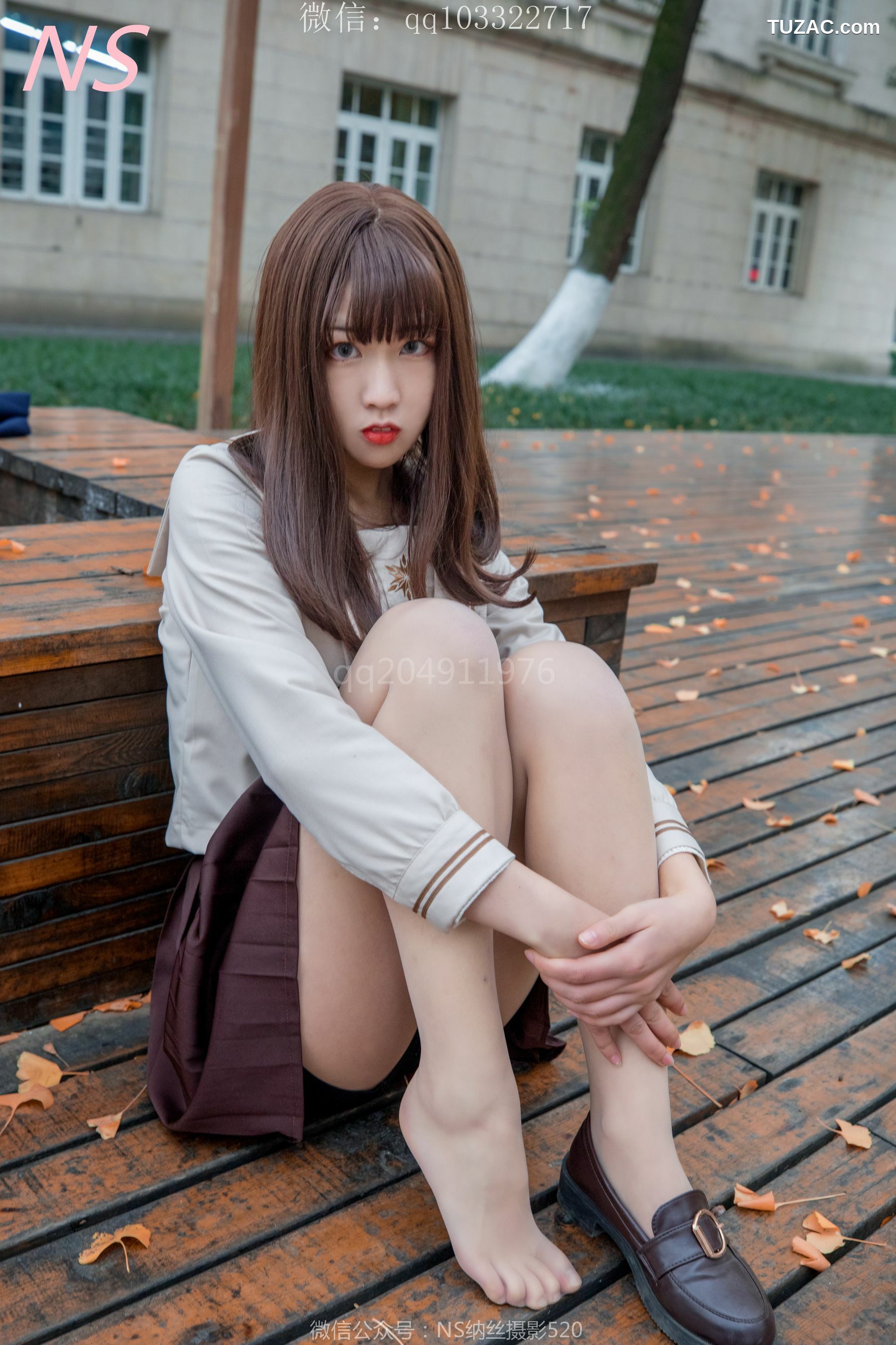 纳丝摄影_枫之少女《白丝肉丝萌萌哒的枫》 写真集[93P]