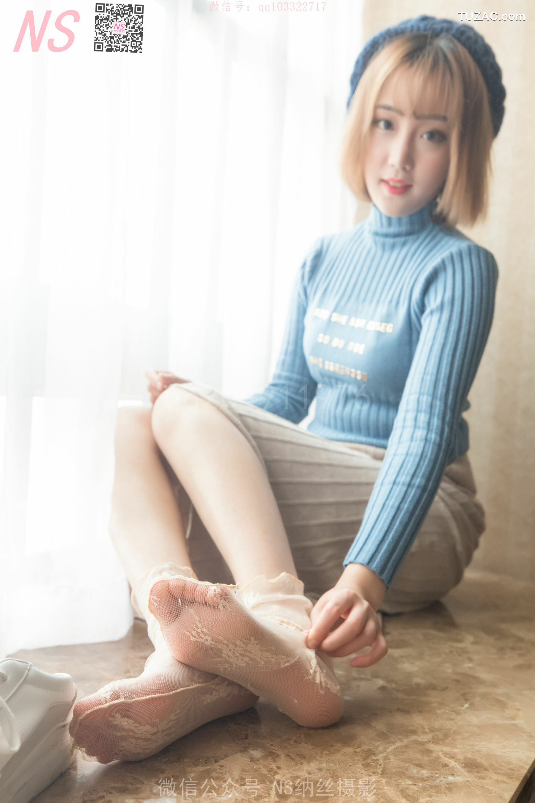 纳丝摄影_琴子《逆光短丝袜BY黑丝袜》 写真集[95P]