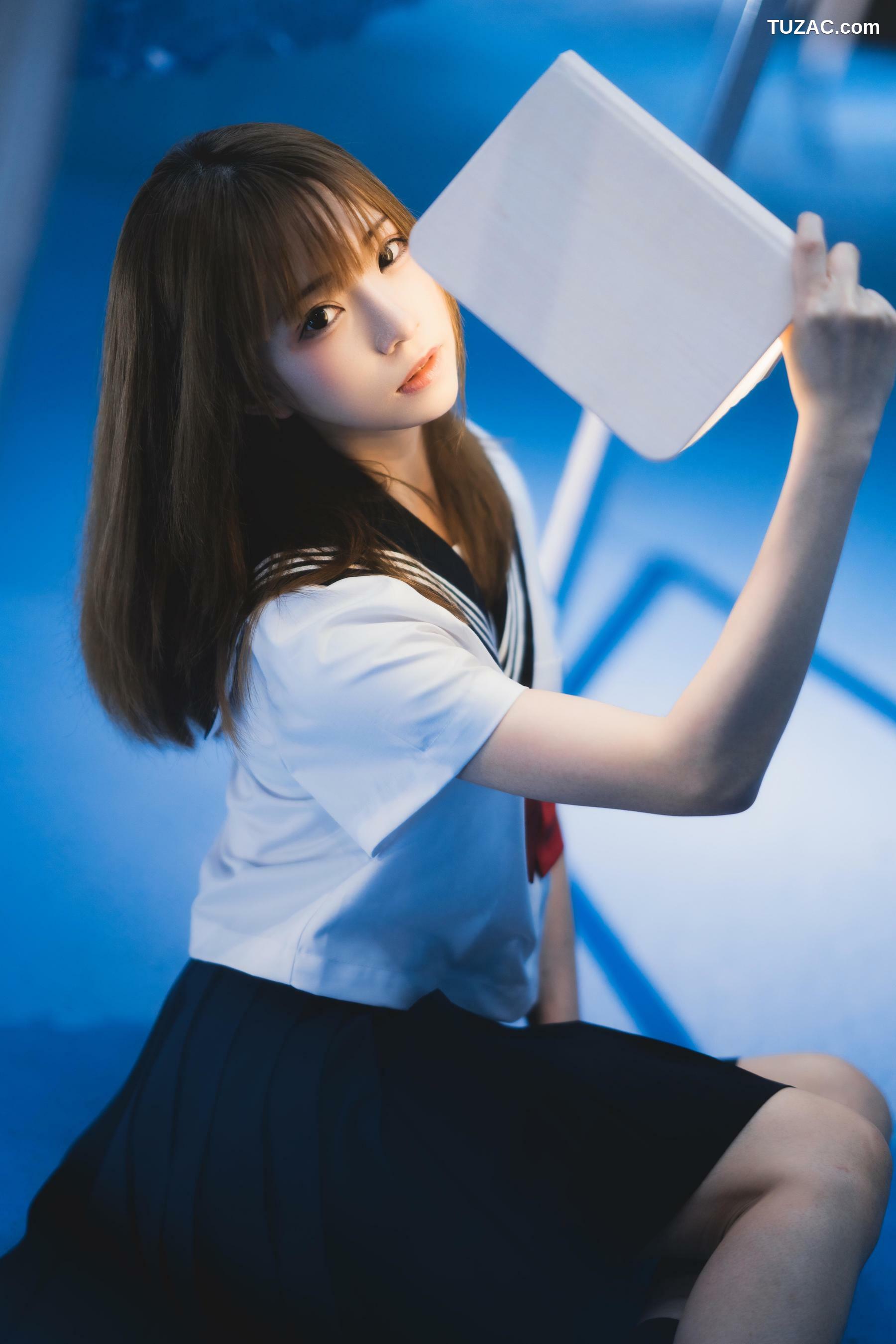 网络美女_ Kitaro_绮太郎 - 十分之七的蓝[25P]