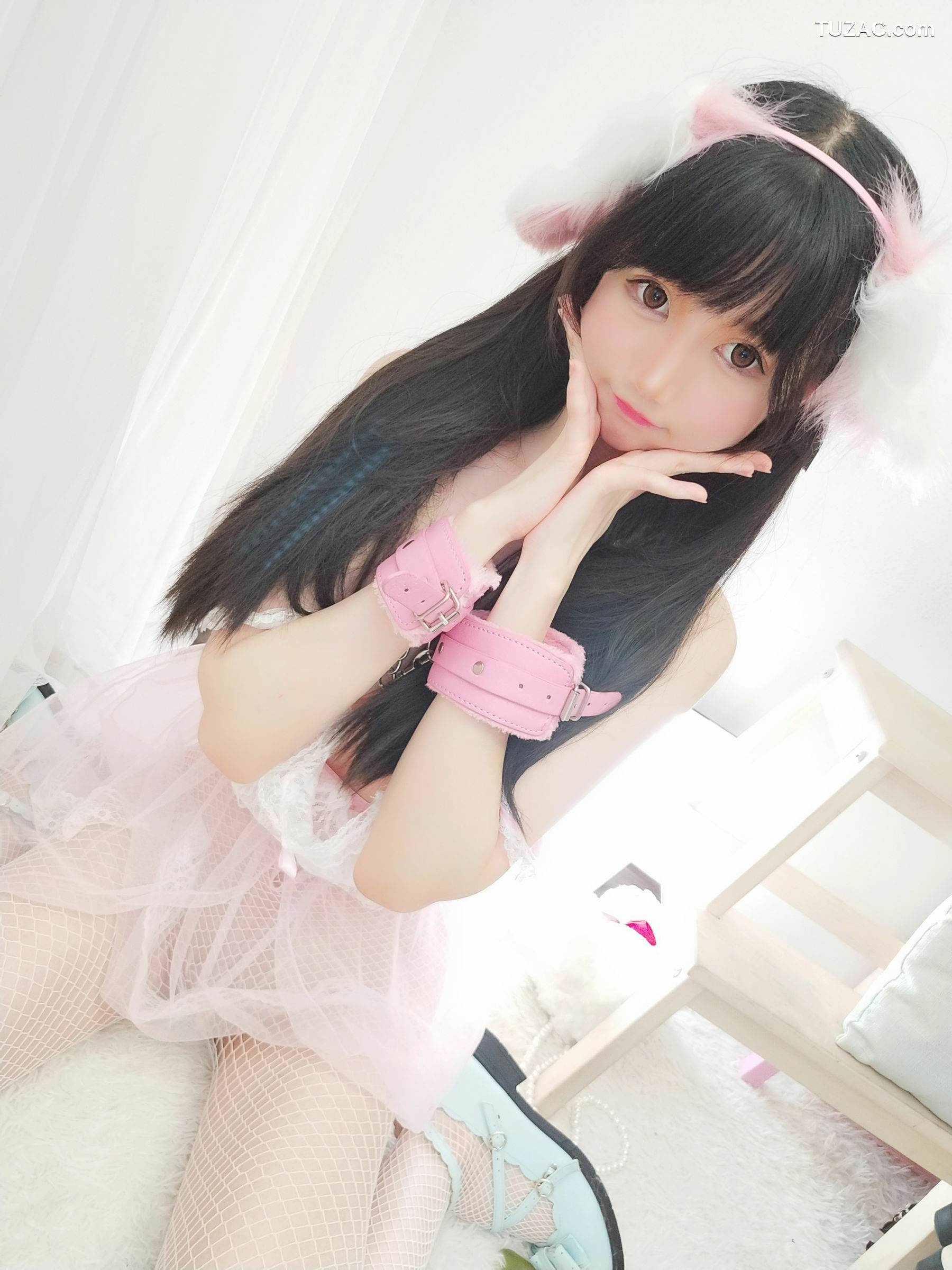 网络美女_ NAGISA魔物喵 - ピンクのレースのうさぎ[32P]