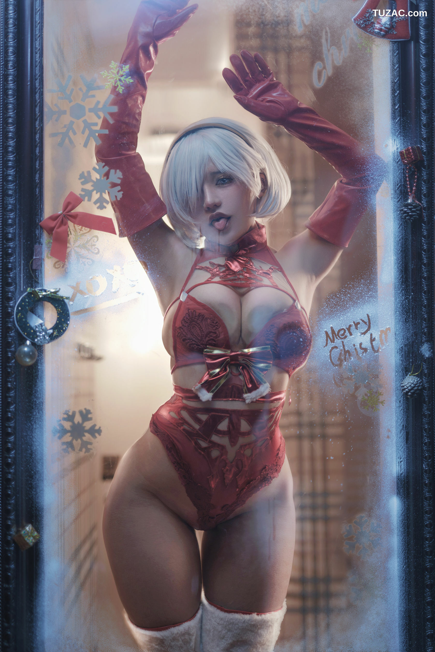 网络美女_ 一笑芳香沁 - 2B圣诞 写真套图[30P]