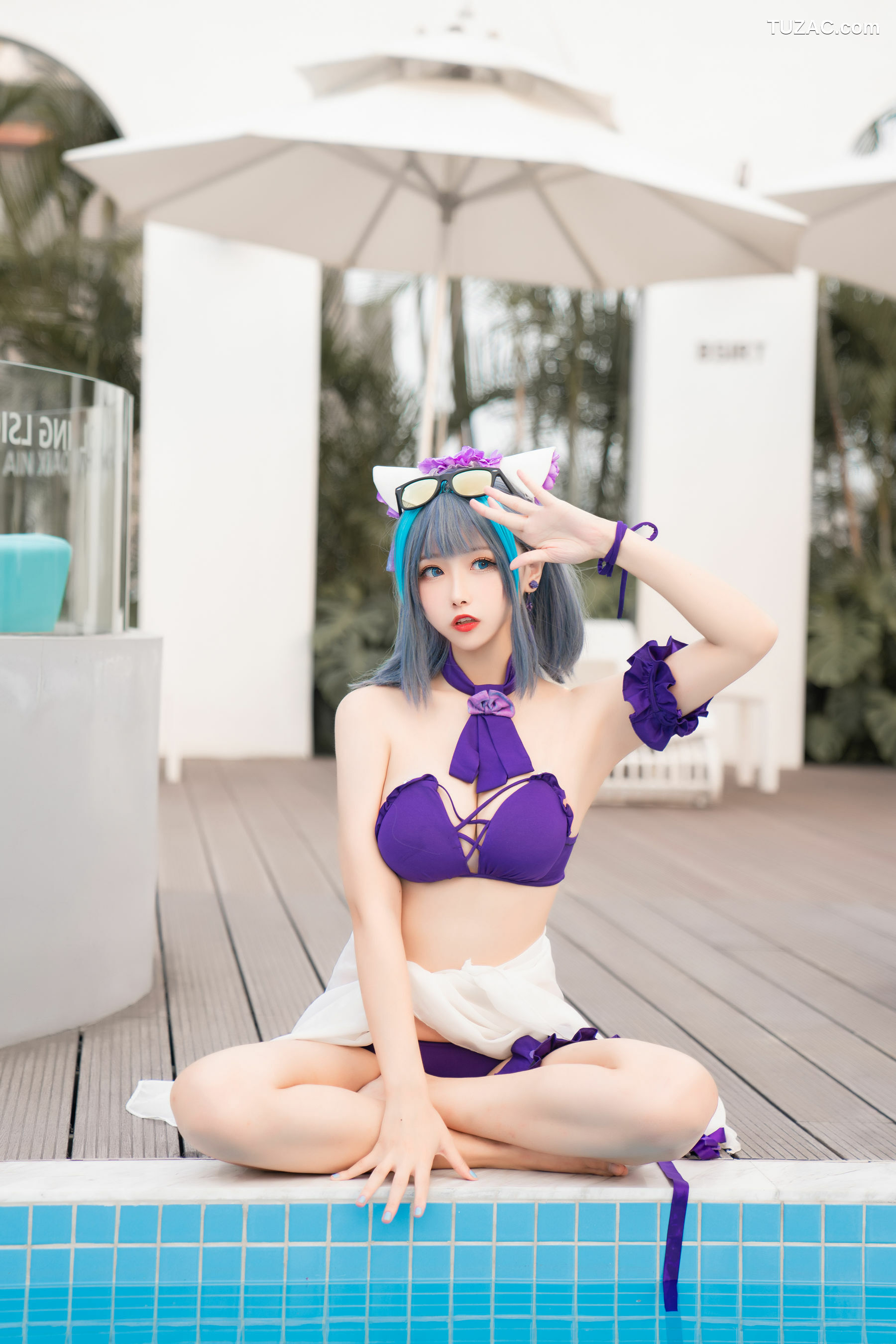 网络美女_ 微博妹子Momoko葵葵 - 柴郡水着[40P]