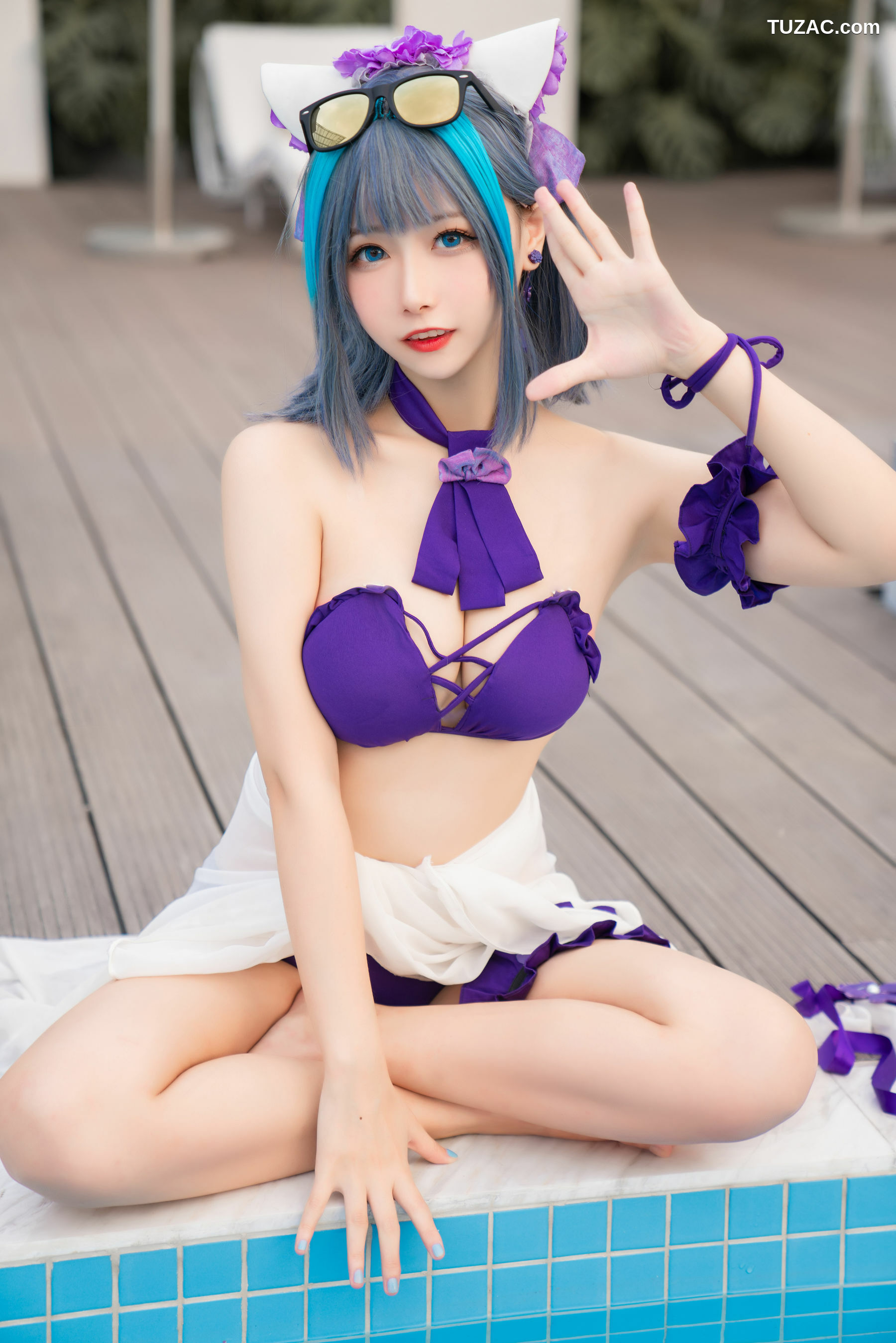 网络美女_ 微博妹子Momoko葵葵 - 柴郡水着[40P]