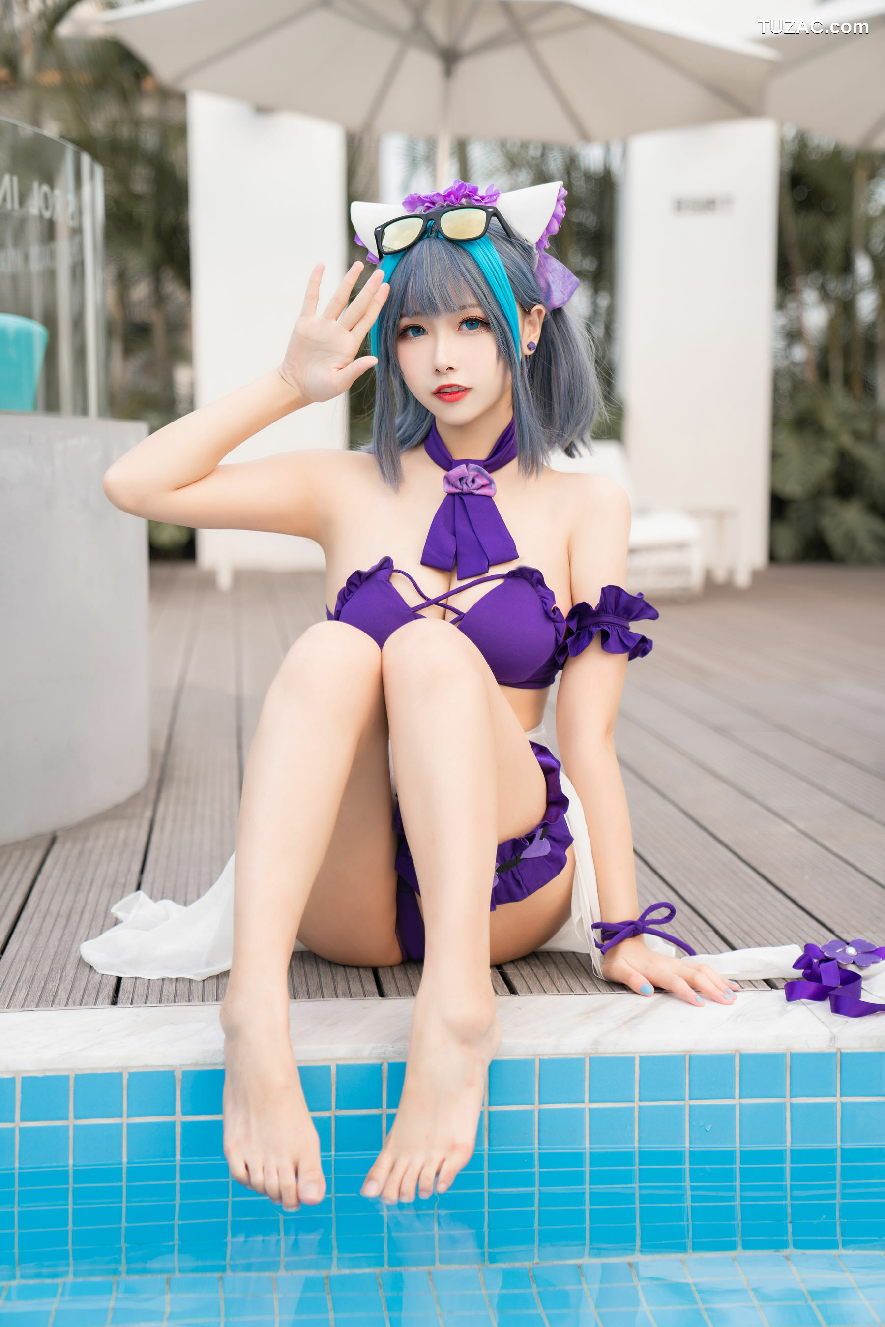 网络美女_ 微博妹子Momoko葵葵 - 柴郡水着[40P]
