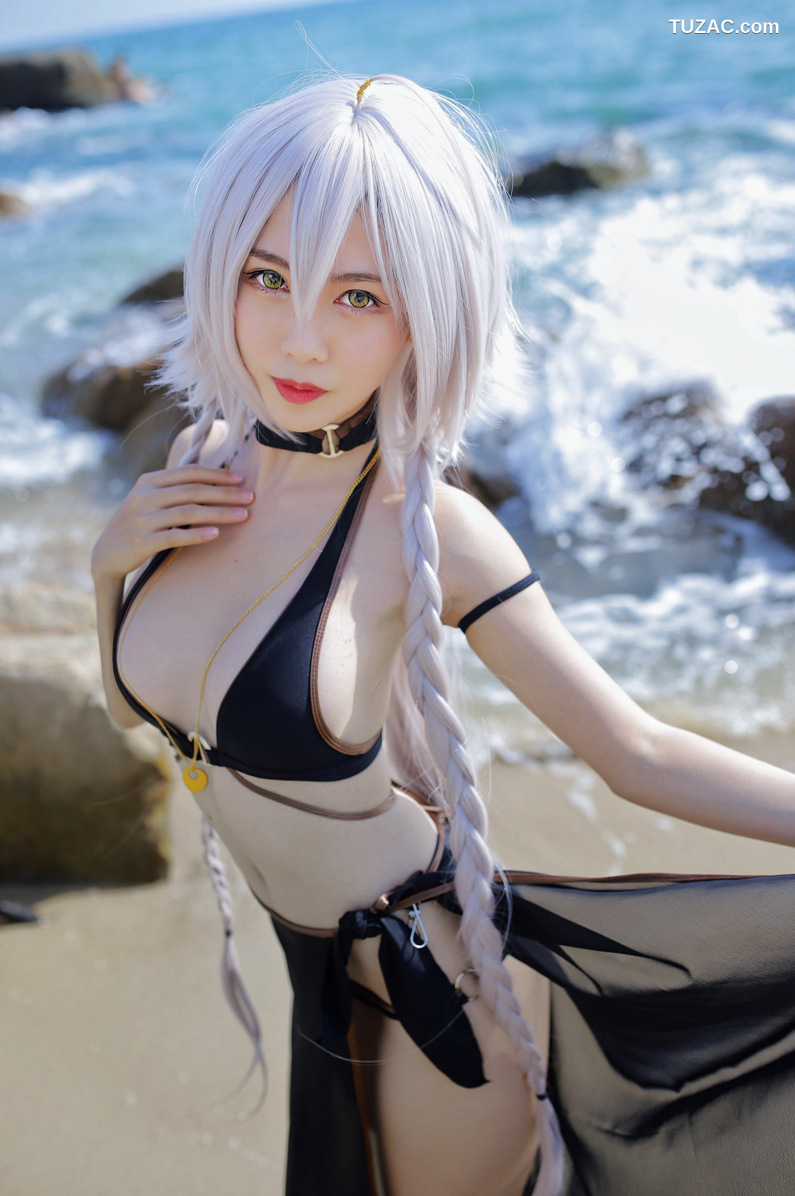 网络美女_ 抖娘-利世 - 黑贞德泳装[40P]