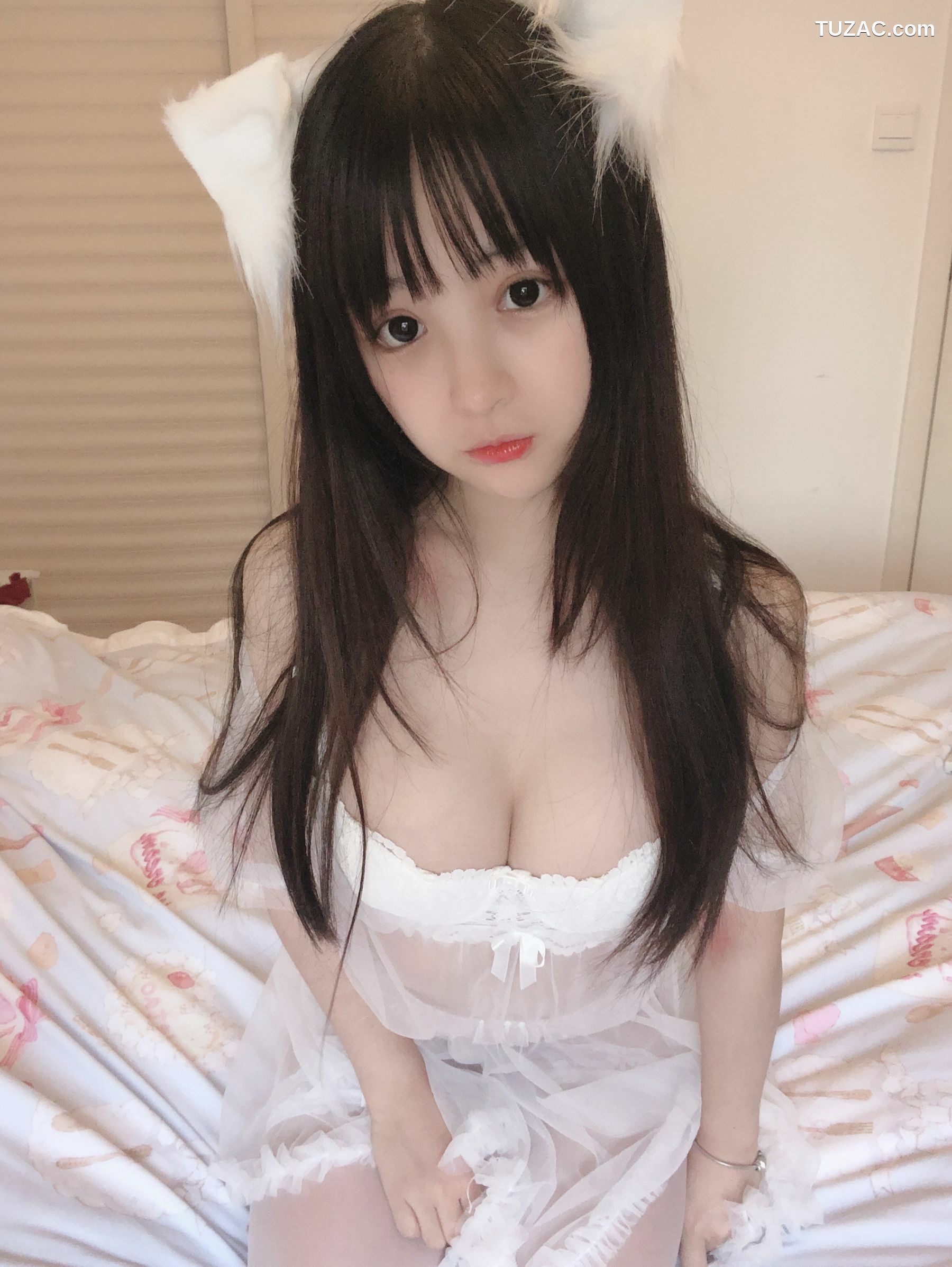 网络美女_ 桜井宁宁 - 小白猫 蕾丝内衣 写真套图[31P]