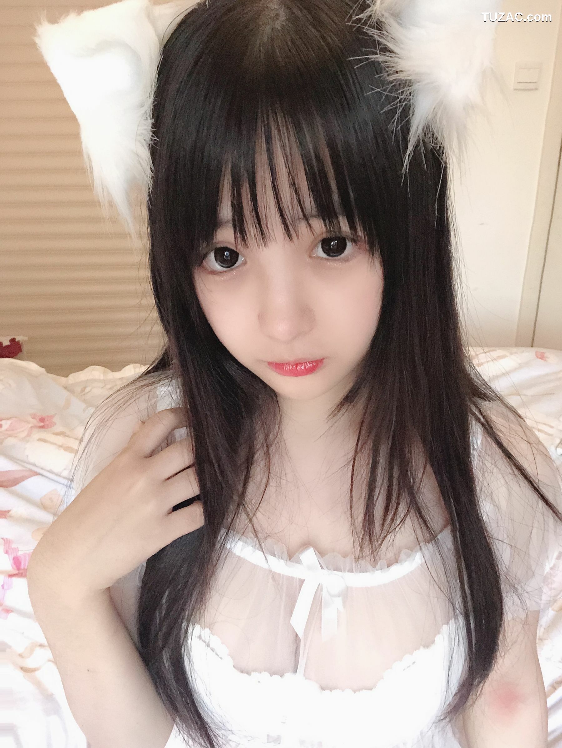 网络美女_ 桜井宁宁 - 小白猫 蕾丝内衣 写真套图[31P]