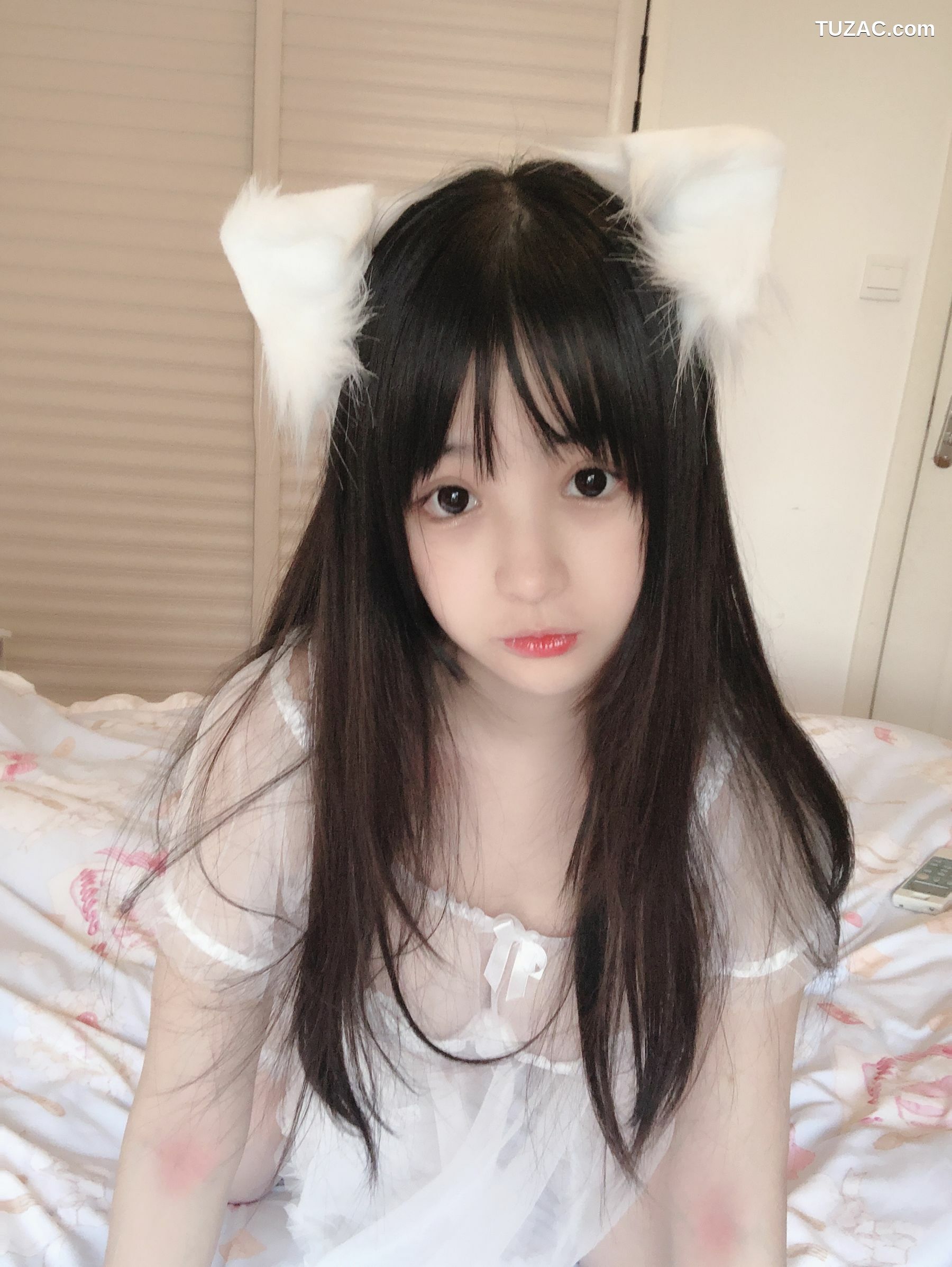 网络美女_ 桜井宁宁 - 小白猫 蕾丝内衣 写真套图[31P]