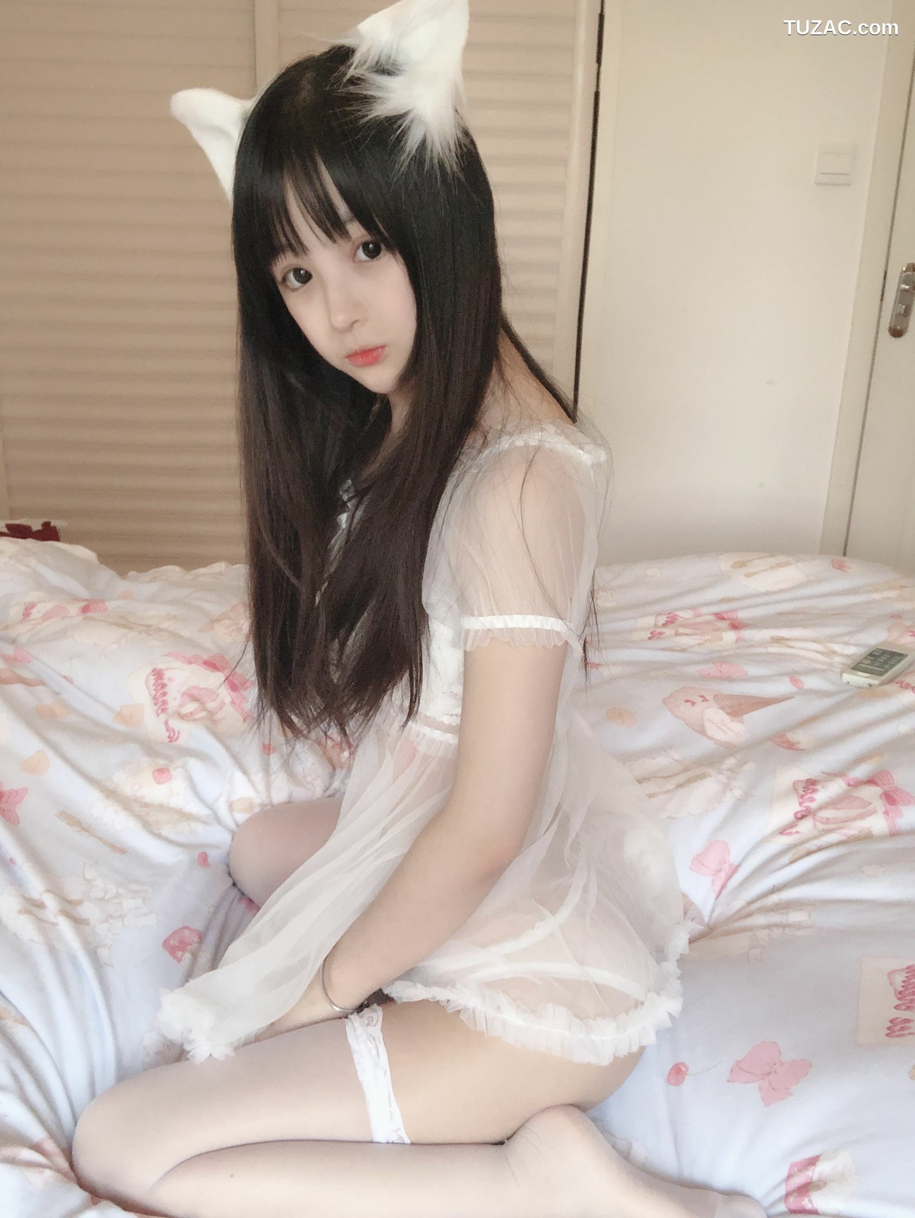 网络美女_ 桜井宁宁 - 小白猫 蕾丝内衣 写真套图[31P]