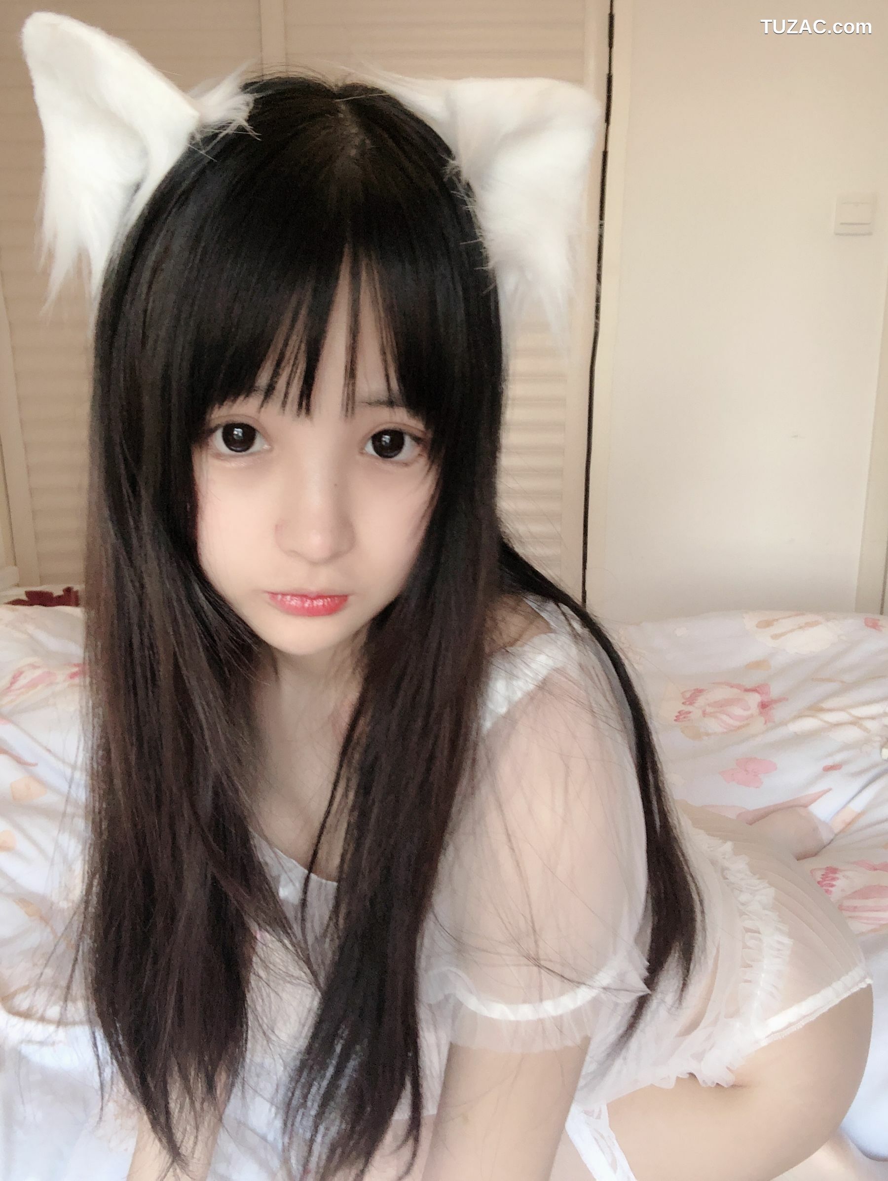 网络美女_ 桜井宁宁 - 小白猫 蕾丝内衣 写真套图[31P]
