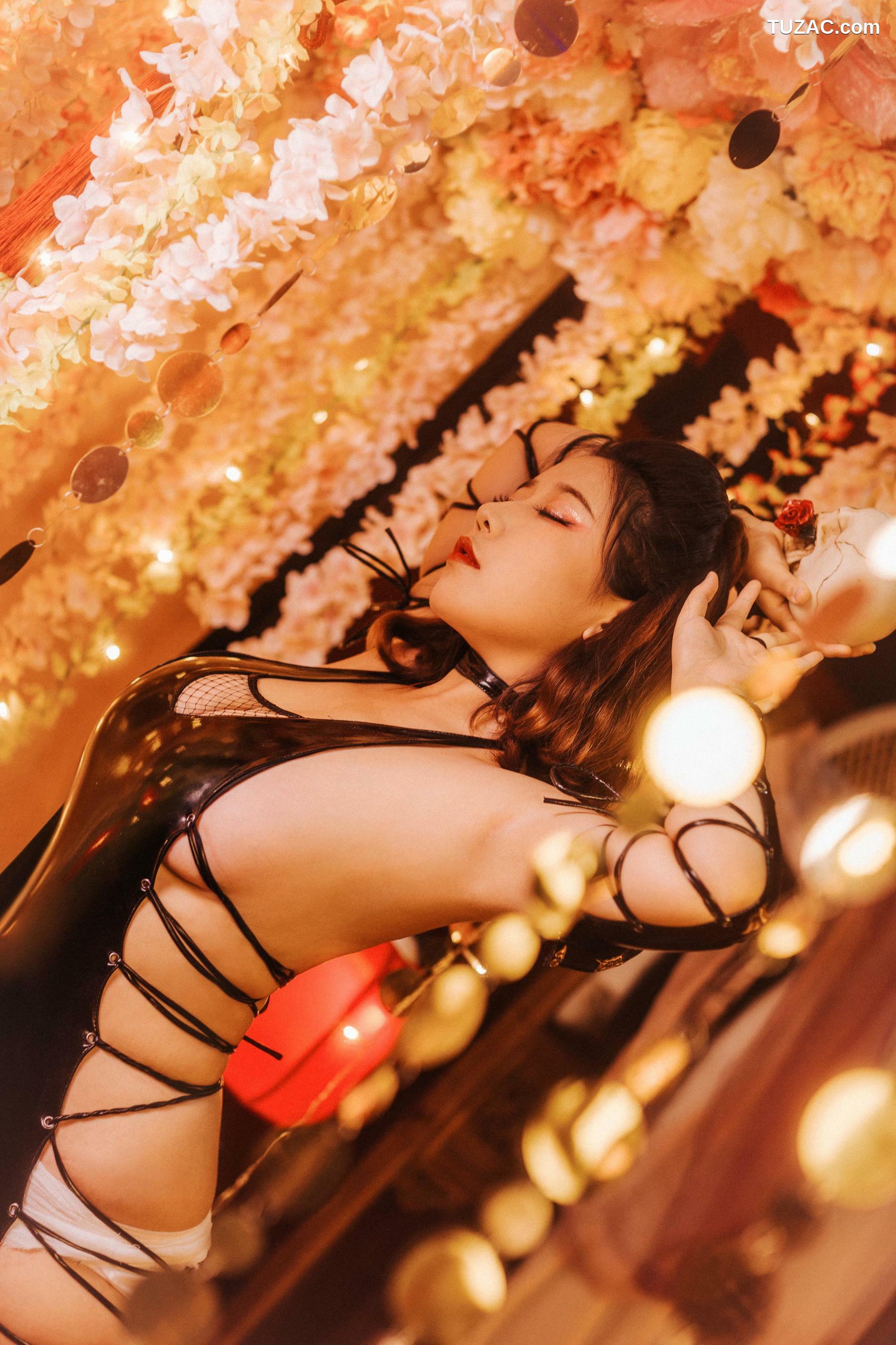 网络美女_ 穆零Mu0 - 黑胶[19P]