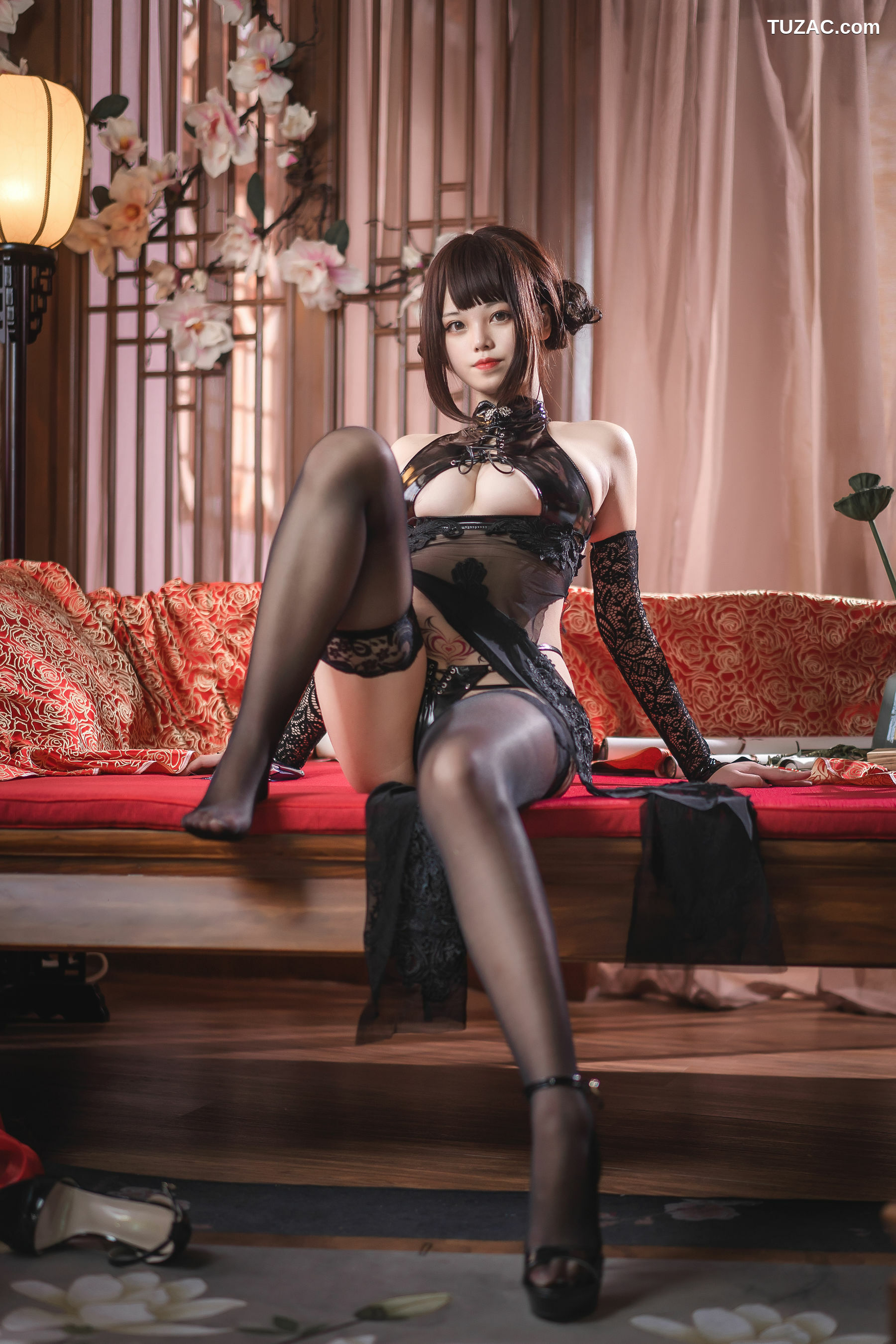 网络美女_ 蜜汁猫裘 - 绝代风华 旗袍 写真套图[50P]