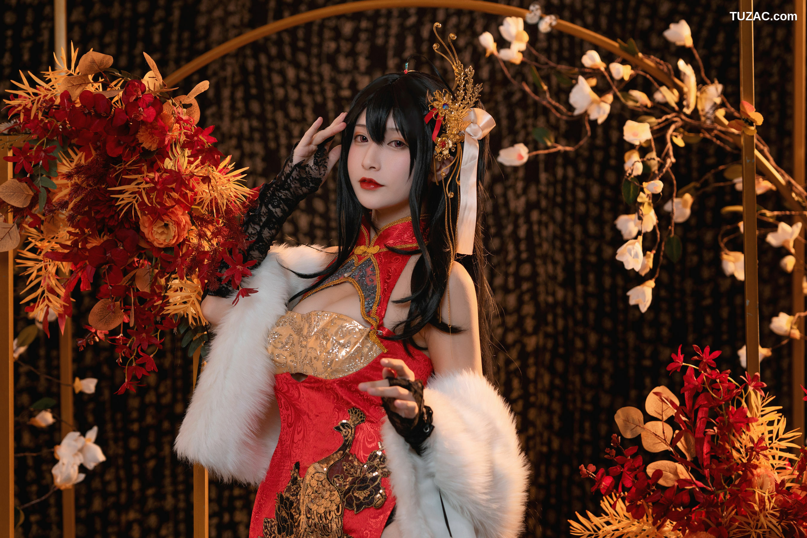 网络美女_ 铁板烧鬼舞w - 大凤旗袍[30P]