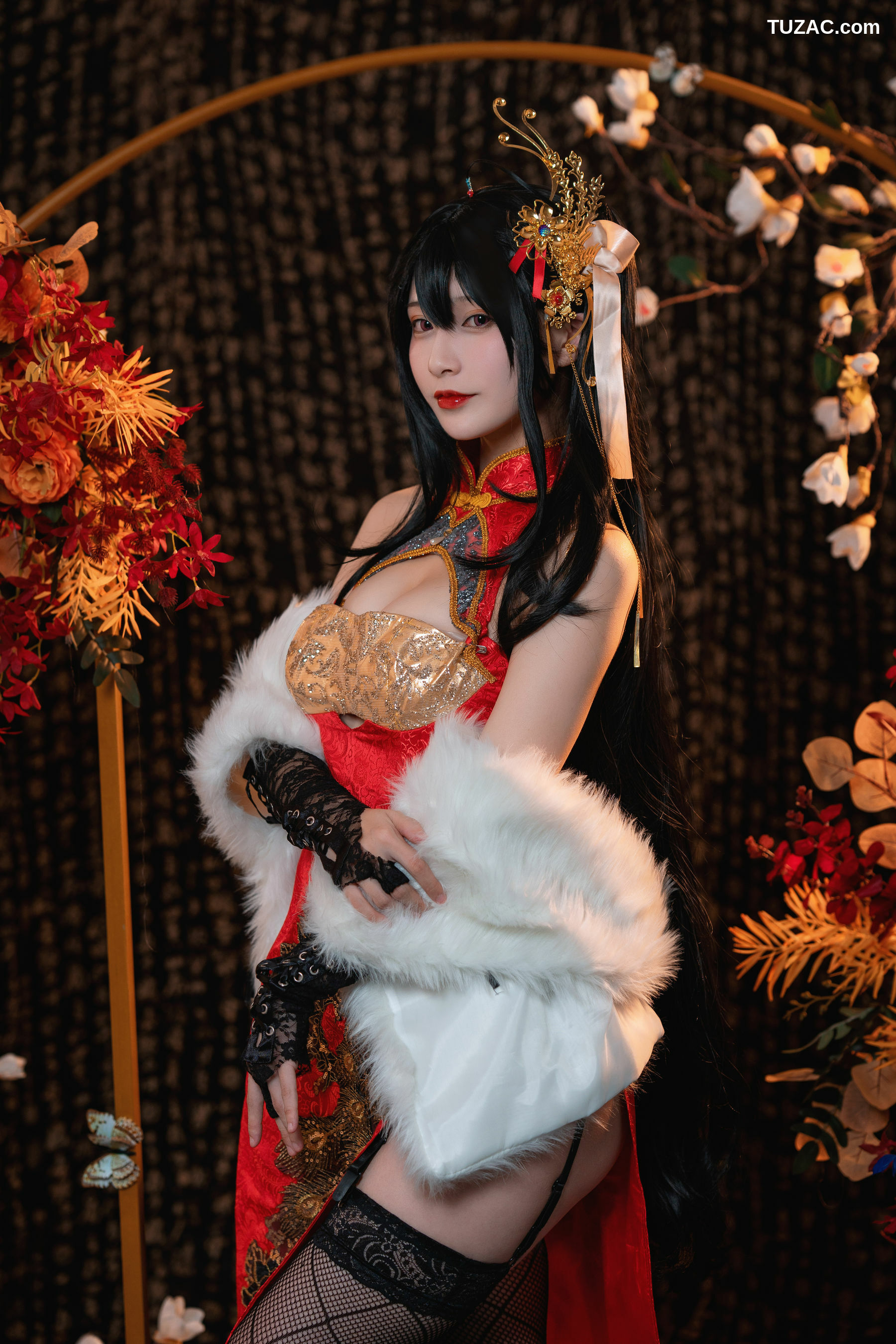 网络美女_ 铁板烧鬼舞w - 大凤旗袍[30P]