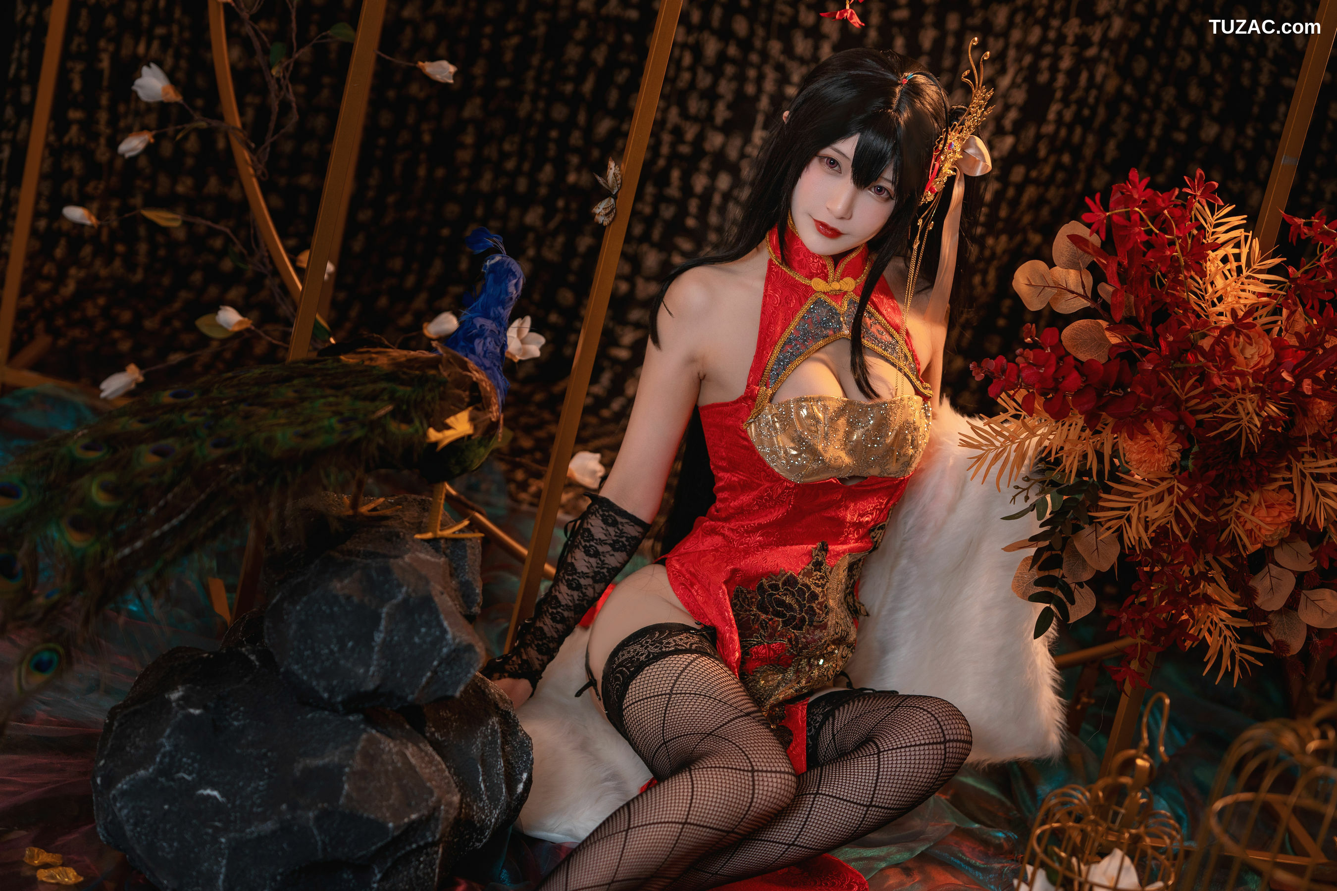 网络美女_ 铁板烧鬼舞w - 大凤旗袍[30P]