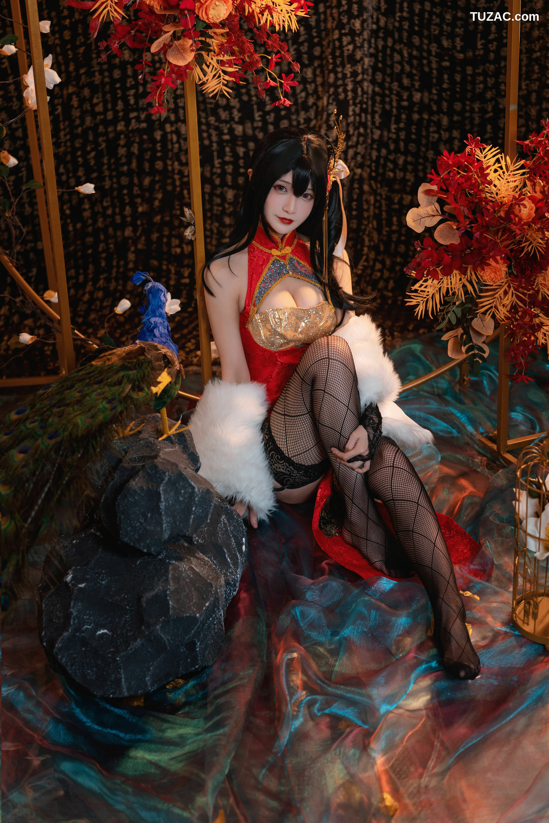 网络美女_ 铁板烧鬼舞w - 大凤旗袍[30P]