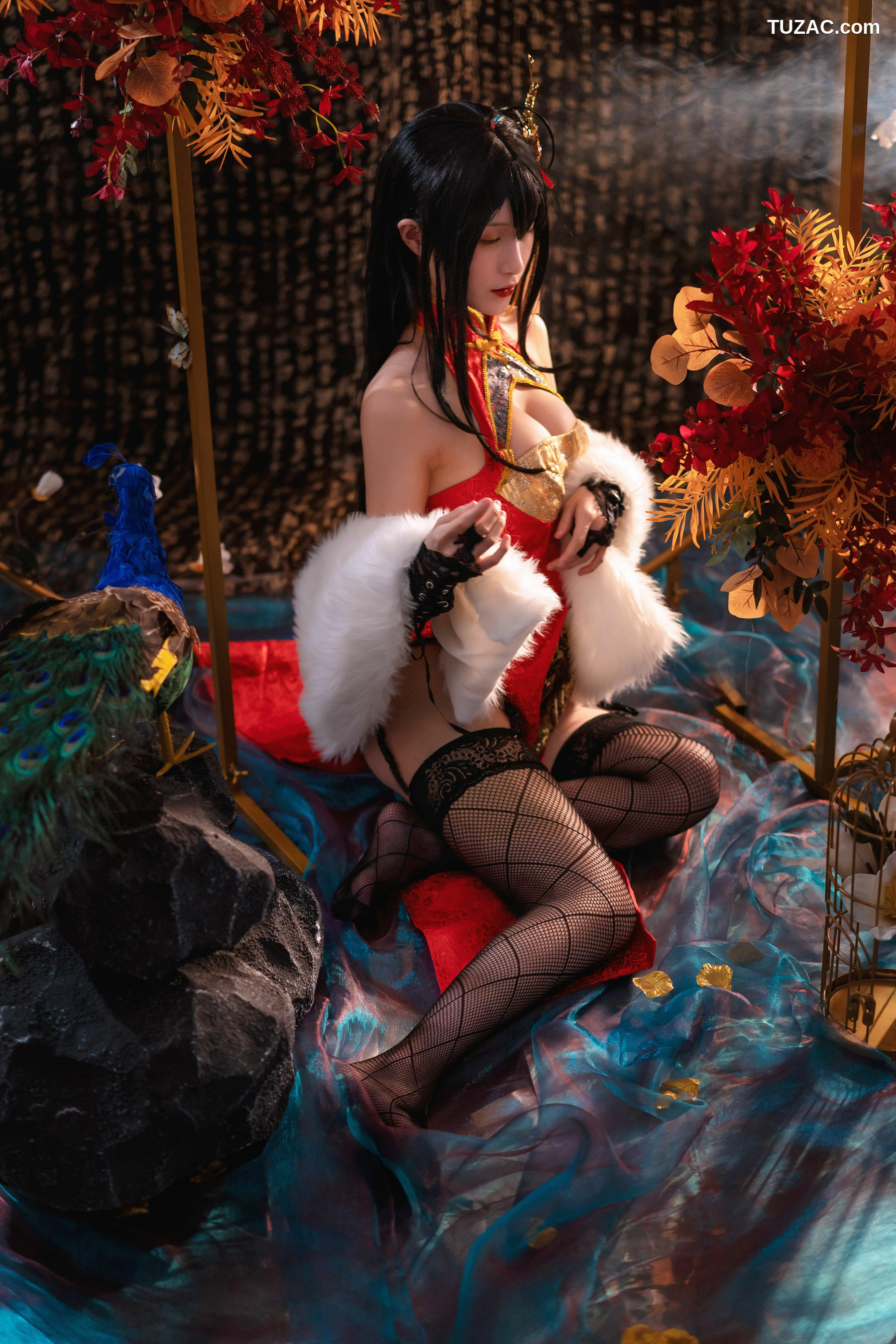 网络美女_ 铁板烧鬼舞w - 大凤旗袍[30P]