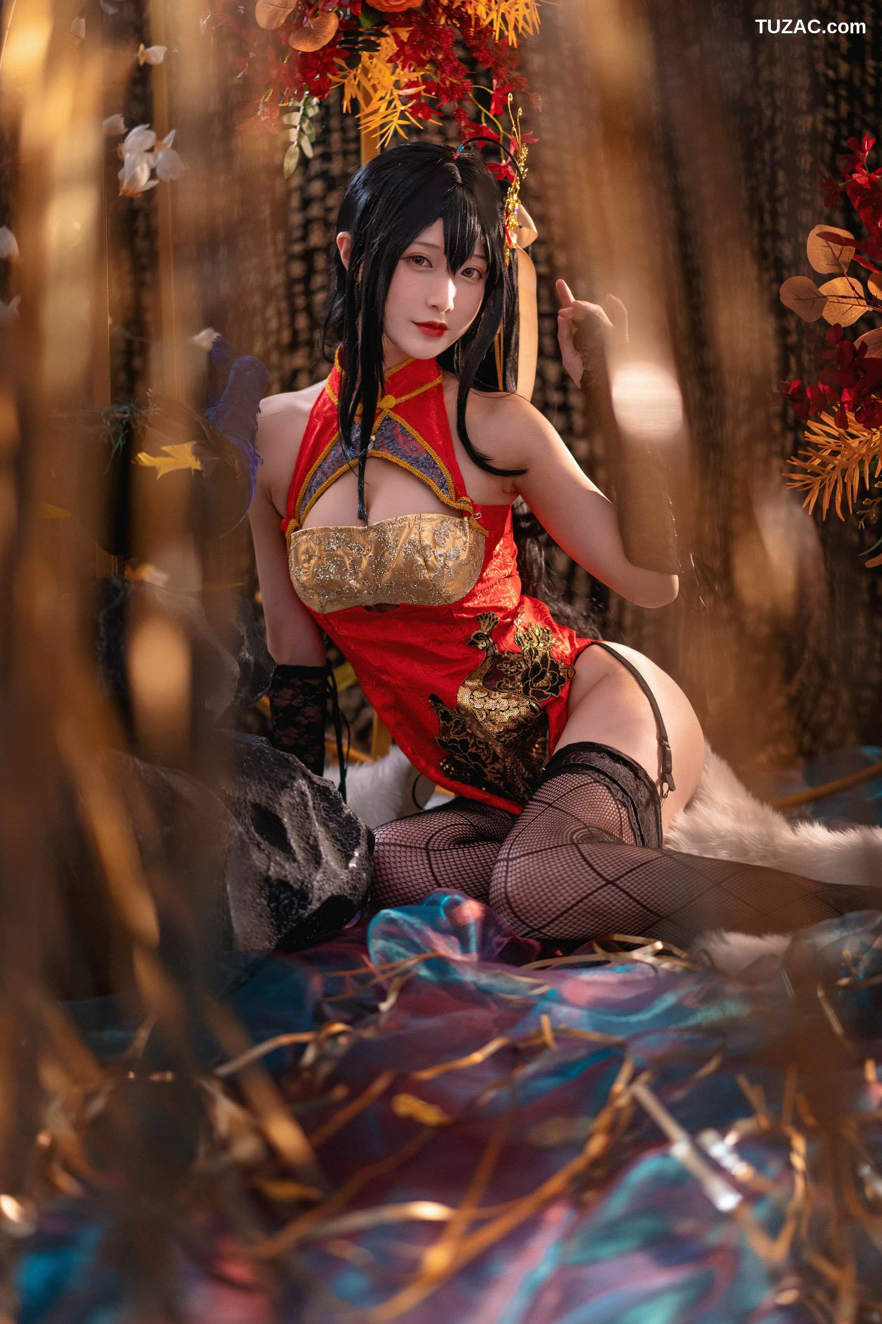 网络美女_ 铁板烧鬼舞w - 大凤旗袍[30P]