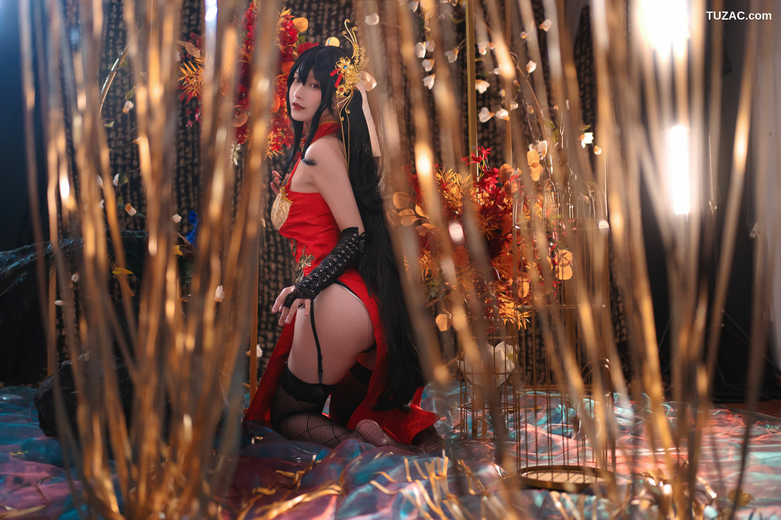 网络美女_ 铁板烧鬼舞w - 大凤旗袍[30P]