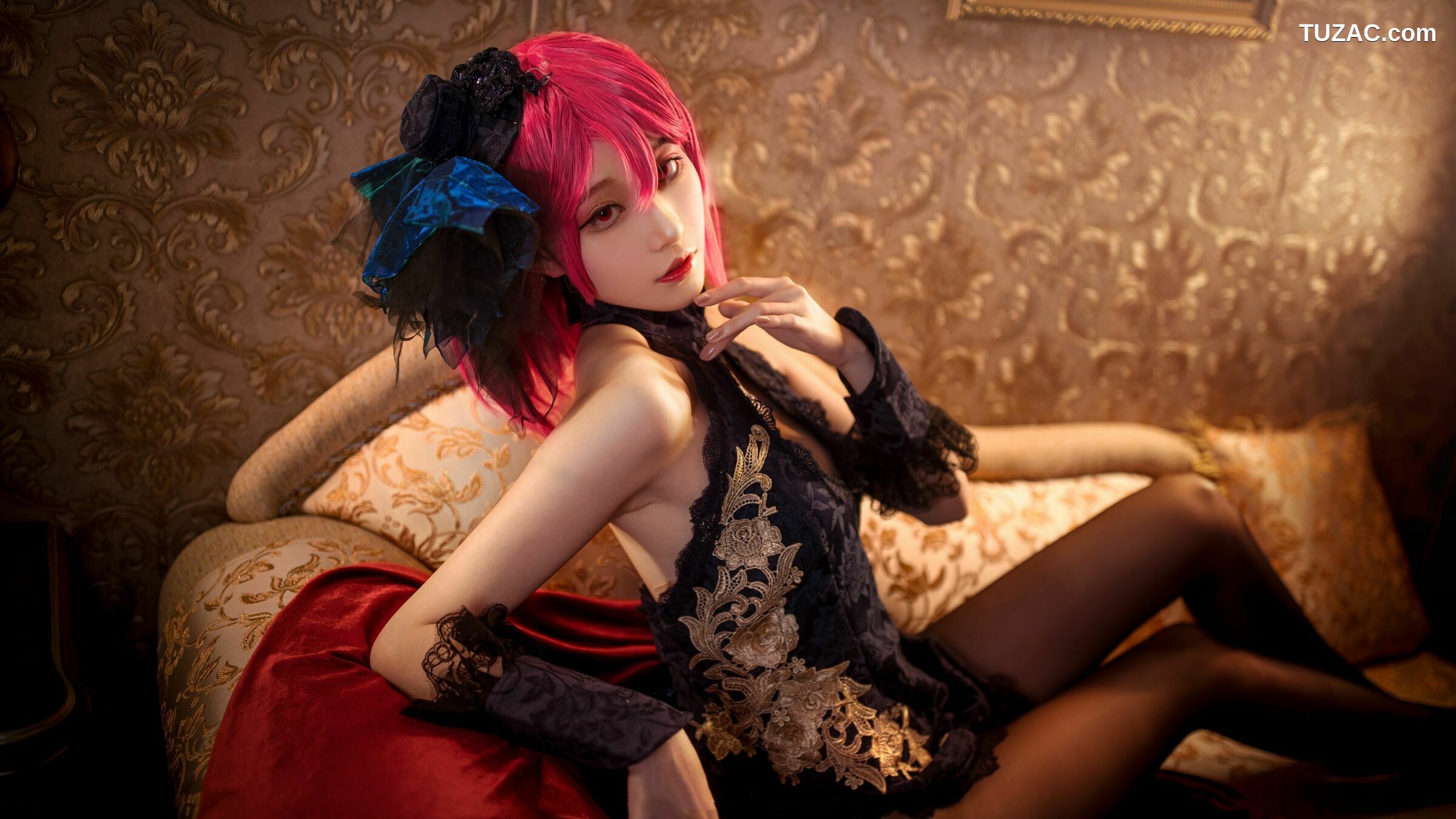 网络美女_COS萌妹沧霁桔梗 - 黑太子