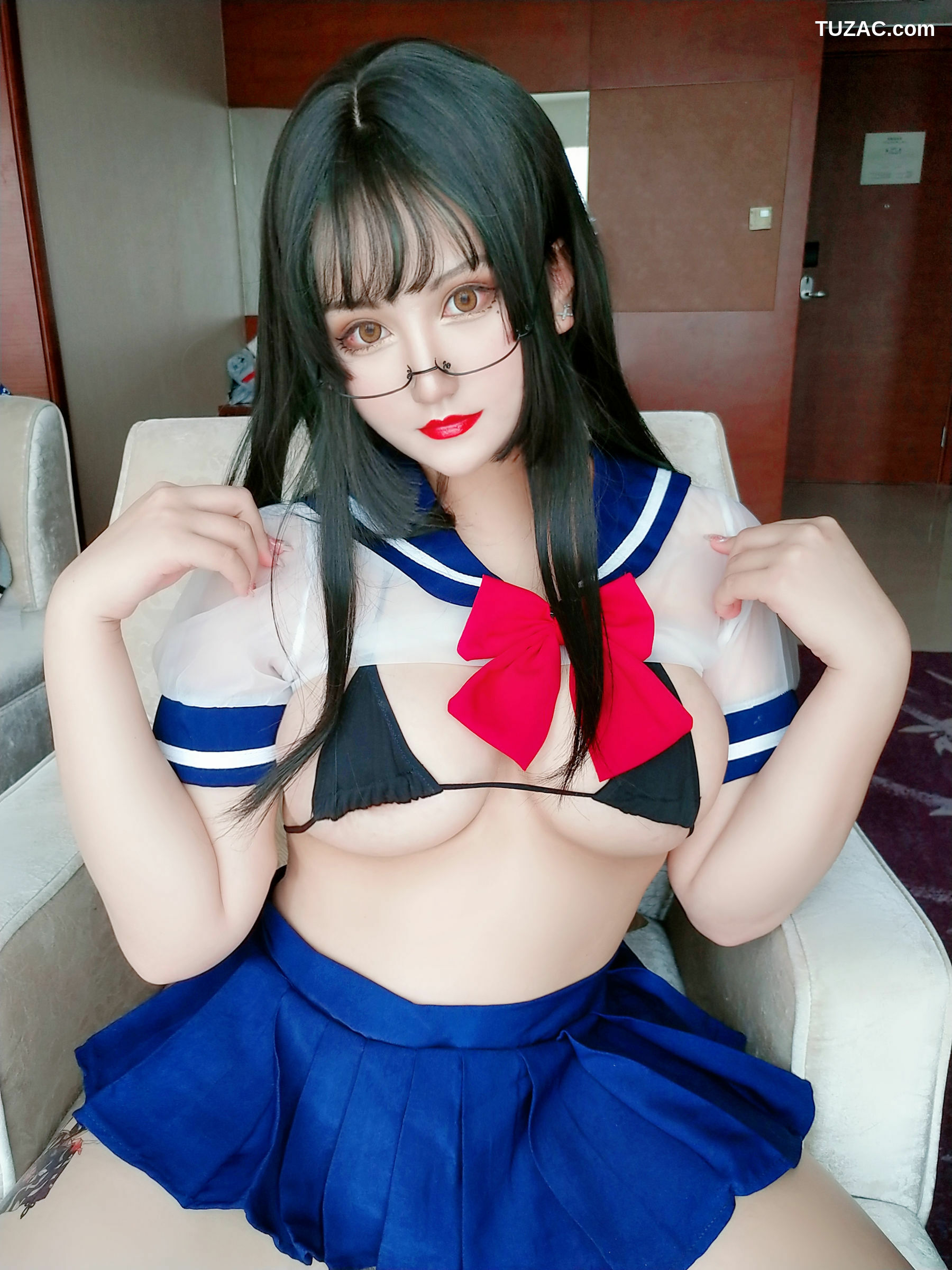 网络美女_夏鸽鸽不想起床 《透明jk》 写真集