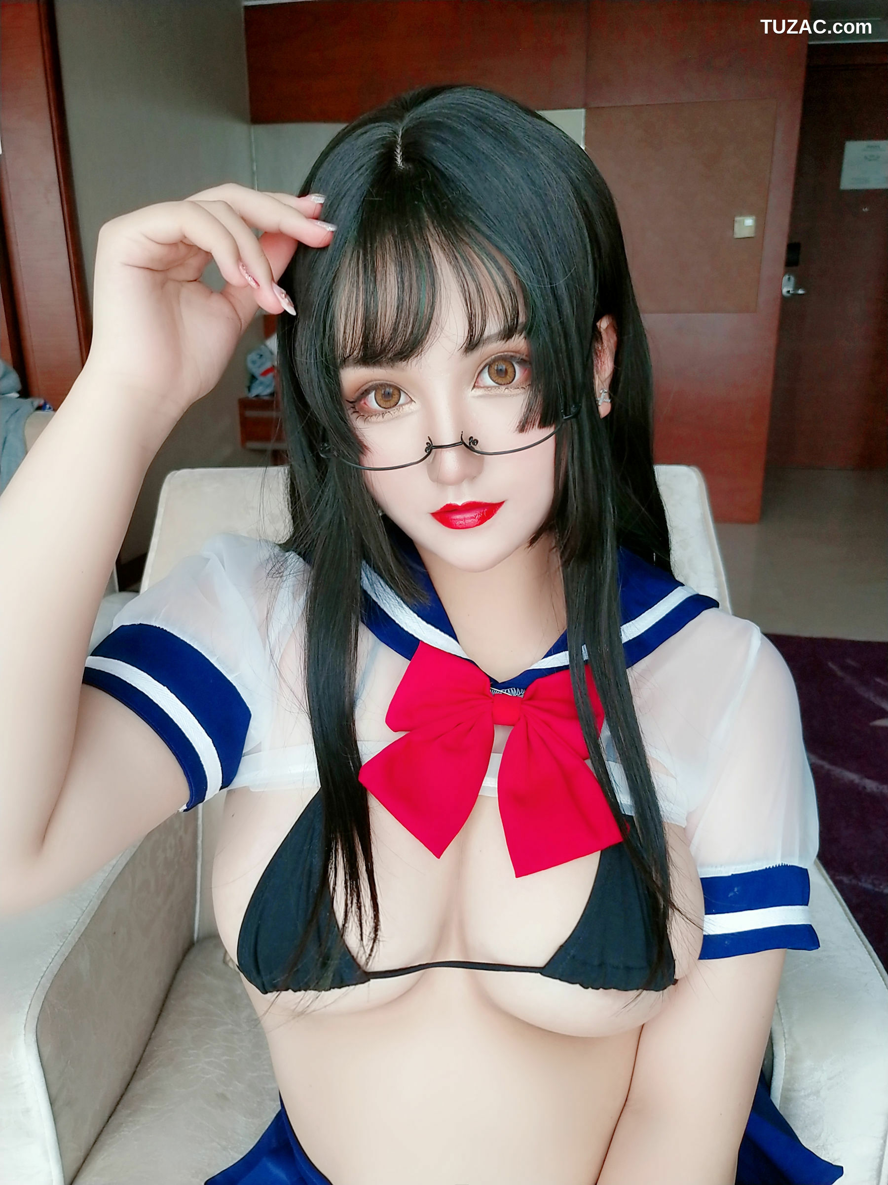 网络美女_夏鸽鸽不想起床 《透明jk》 写真集