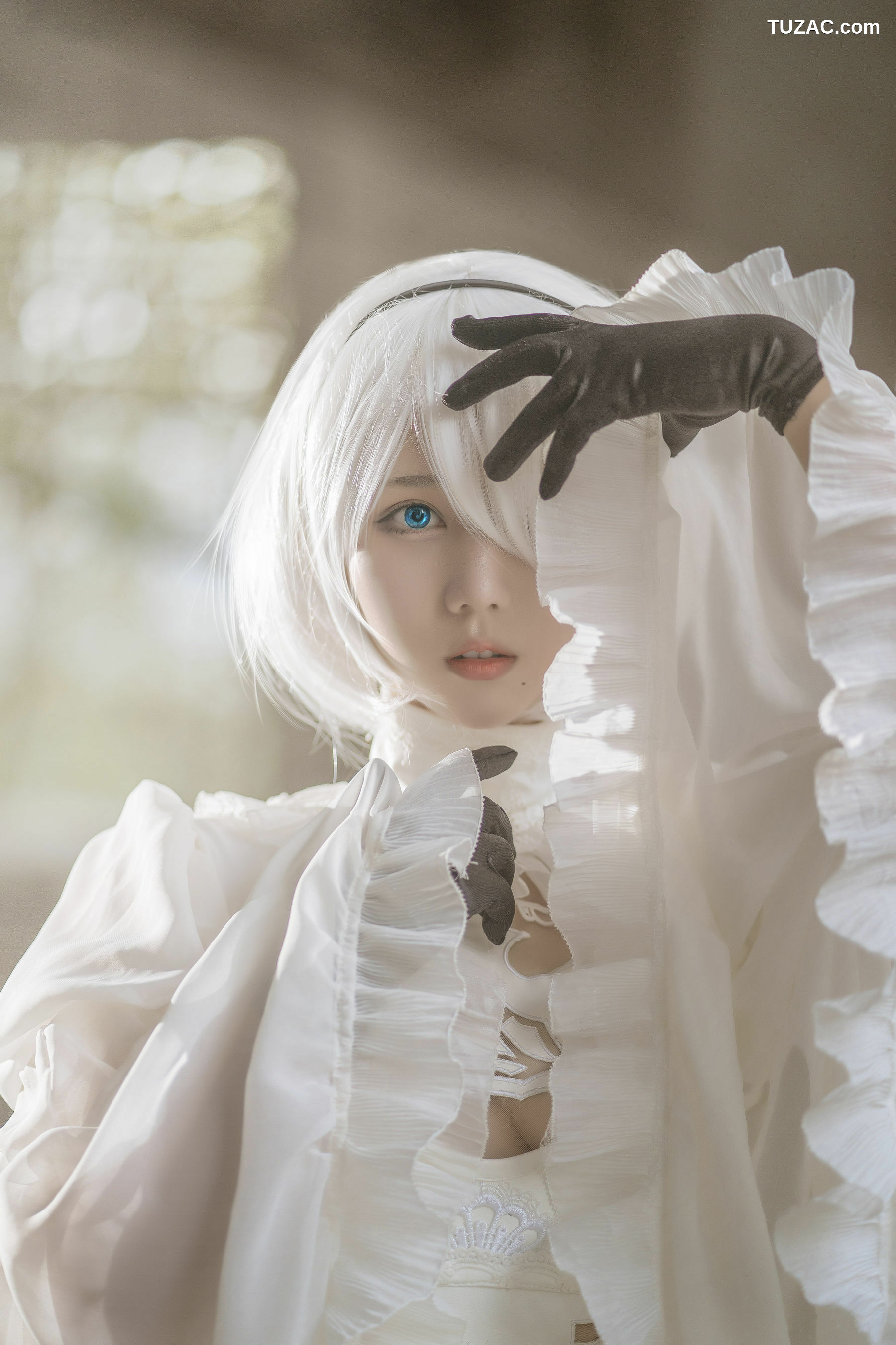 网络美女_姬镜酱 《2B白色婚纱》 写真集