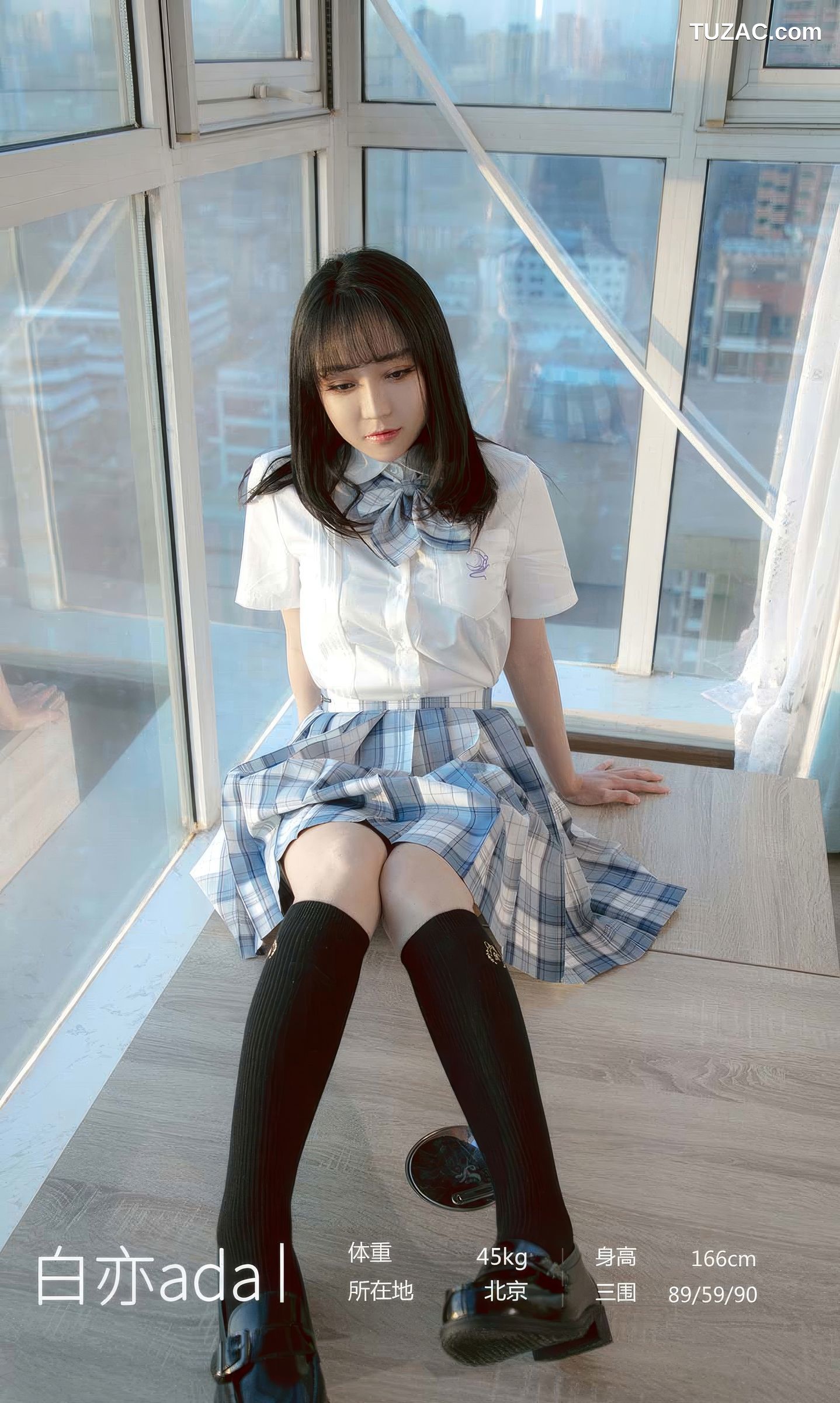 UGirlsApp尤果圈爱尤物-2929-白亦ADA-《香色格子裙》-2024.08.23