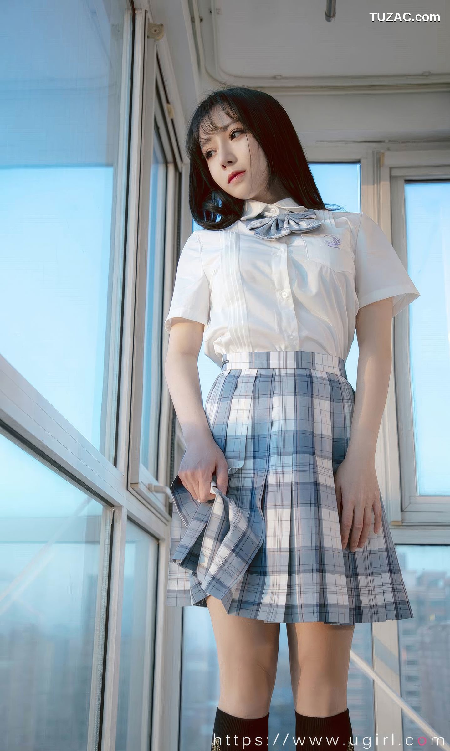 UGirlsApp尤果圈爱尤物-2929-白亦ADA-《香色格子裙》-2024.08.23