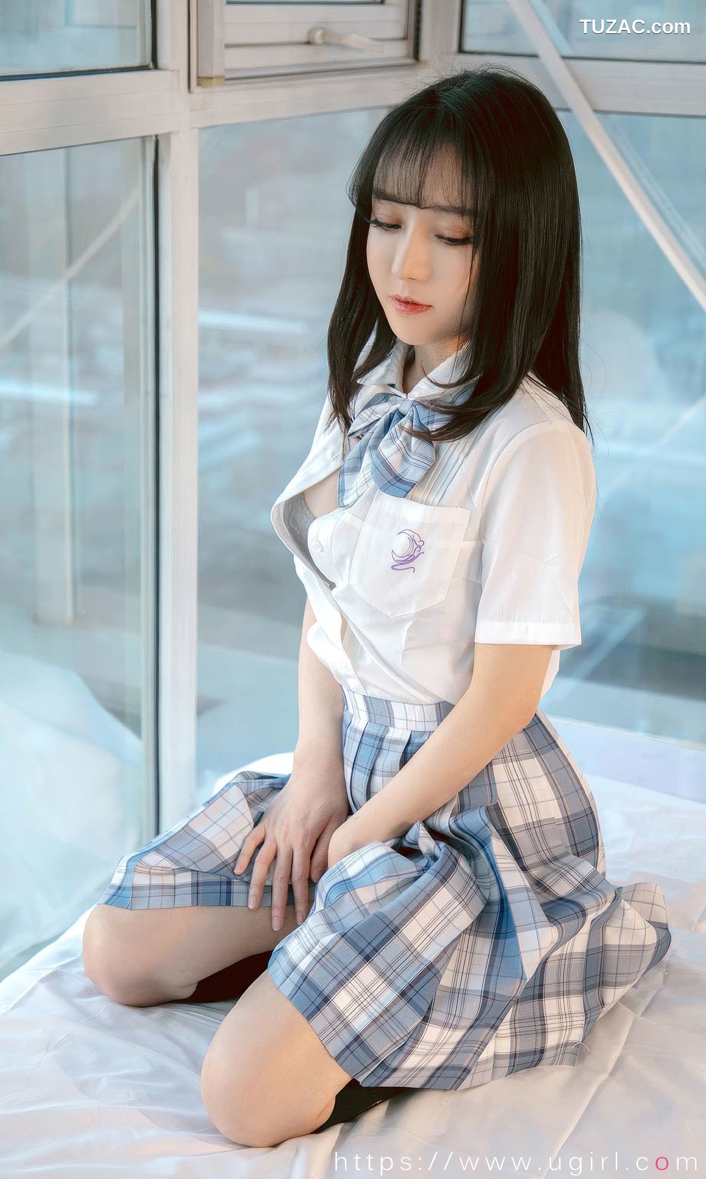 UGirlsApp尤果圈爱尤物-2929-白亦ADA-《香色格子裙》-2024.08.23