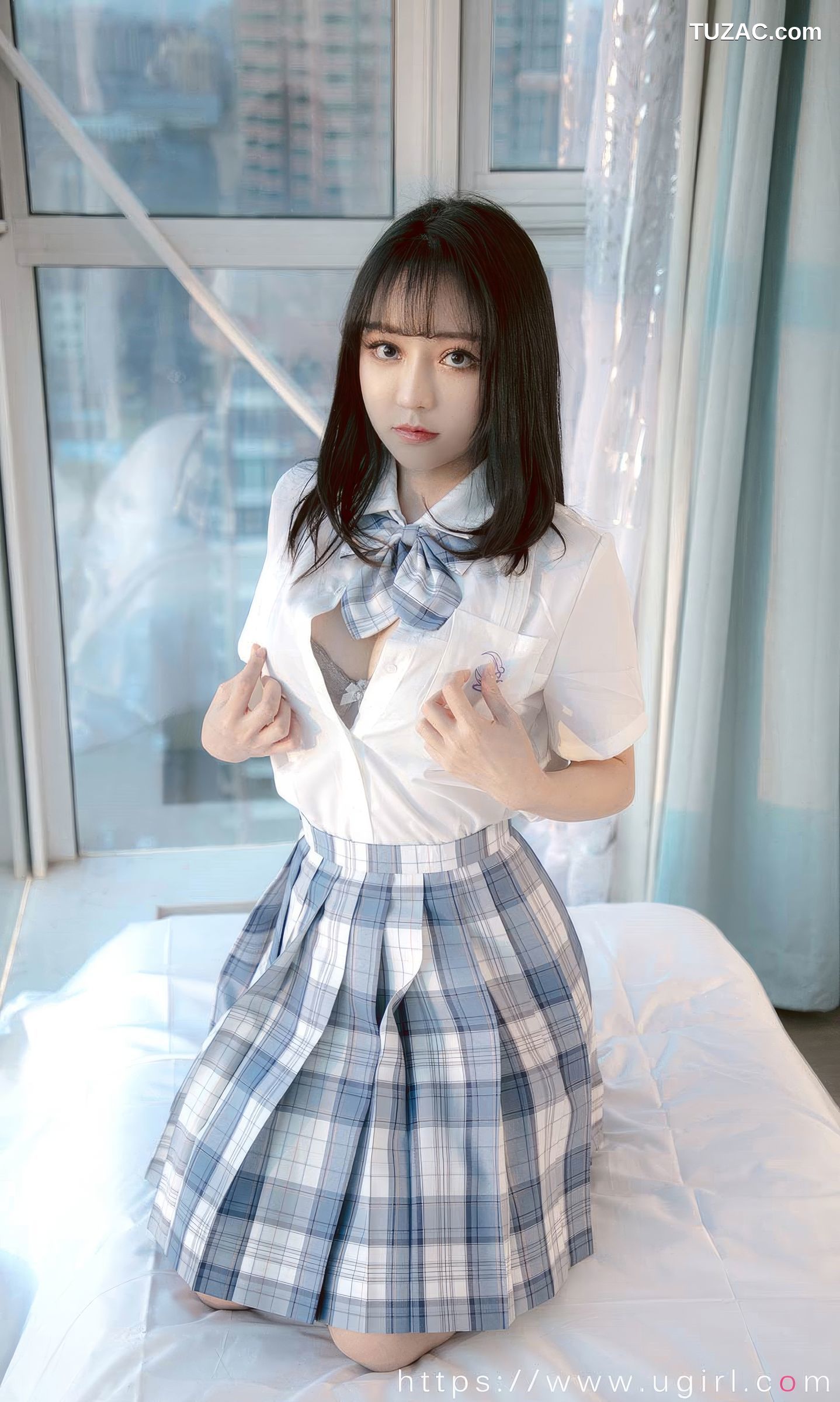 UGirlsApp尤果圈爱尤物-2929-白亦ADA-《香色格子裙》-2024.08.23