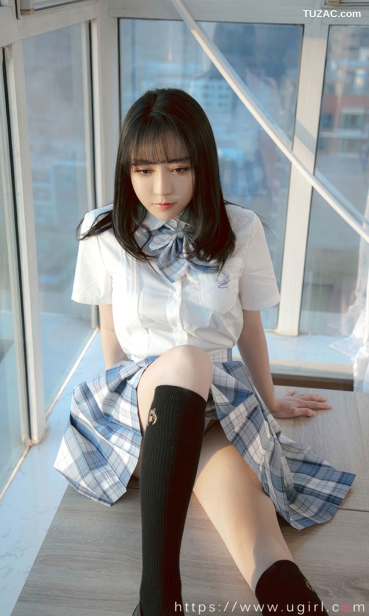 UGirlsApp尤果圈爱尤物-2929-白亦ADA-《香色格子裙》-2024.08.23