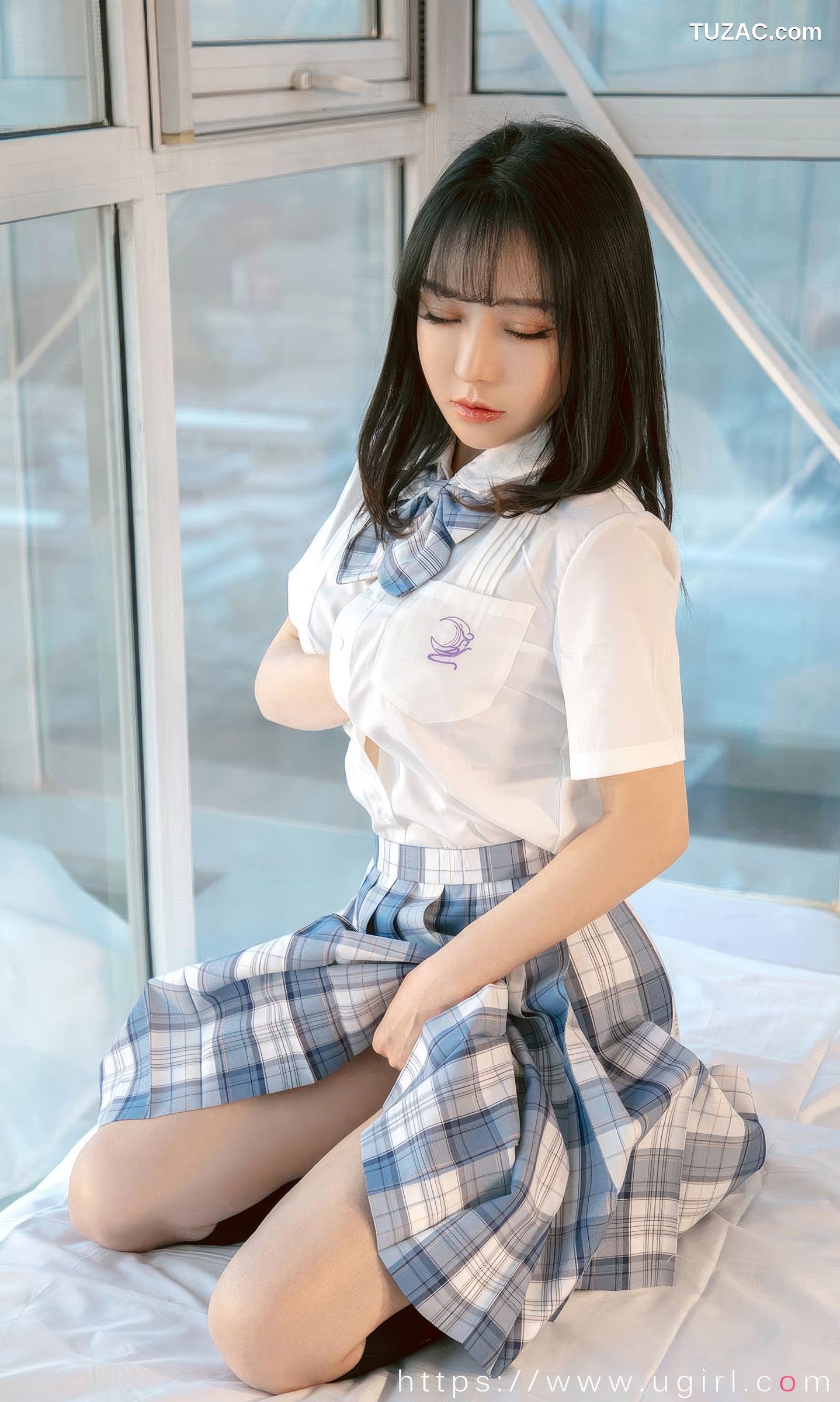 UGirlsApp尤果圈爱尤物-2929-白亦ADA-《香色格子裙》-2024.08.23