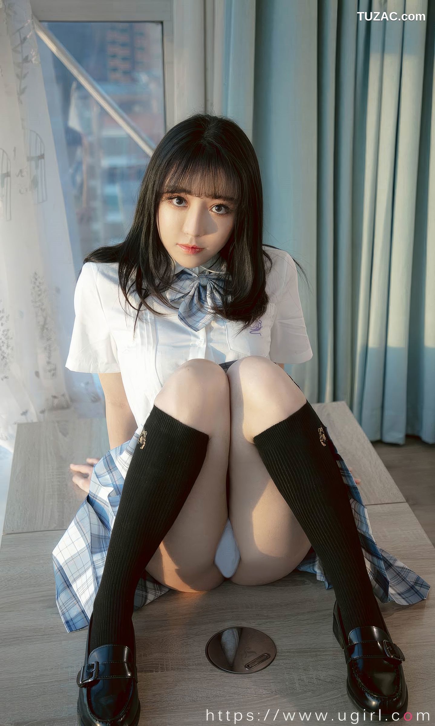 UGirlsApp尤果圈爱尤物-2929-白亦ADA-《香色格子裙》-2024.08.23