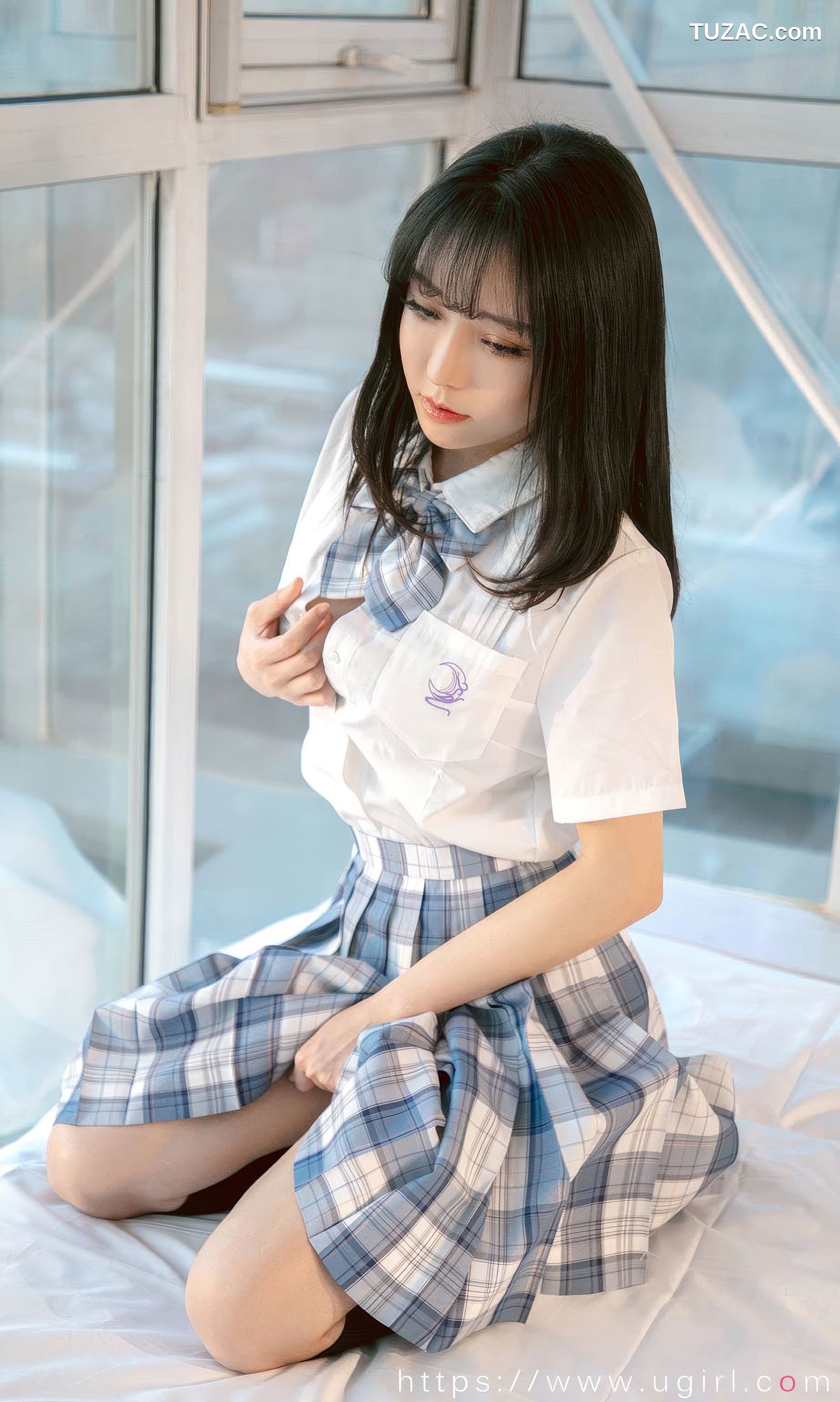 UGirlsApp尤果圈爱尤物-2929-白亦ADA-《香色格子裙》-2024.08.23