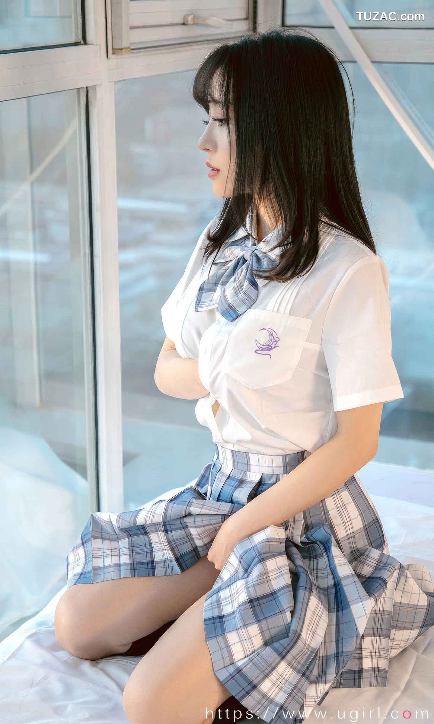 UGirlsApp尤果圈爱尤物-2929-白亦ADA-《香色格子裙》-2024.08.23