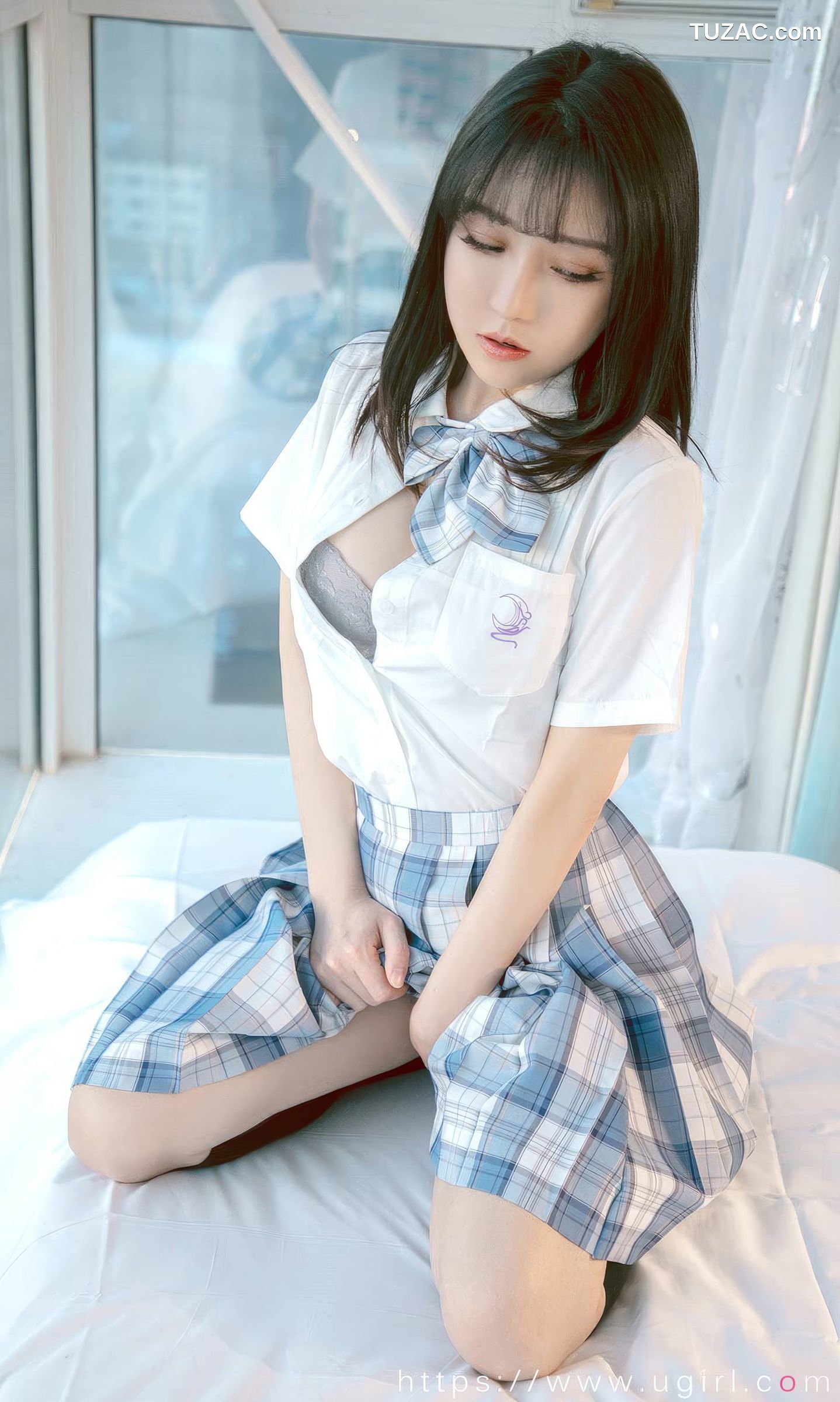 UGirlsApp尤果圈爱尤物-2929-白亦ADA-《香色格子裙》-2024.08.23