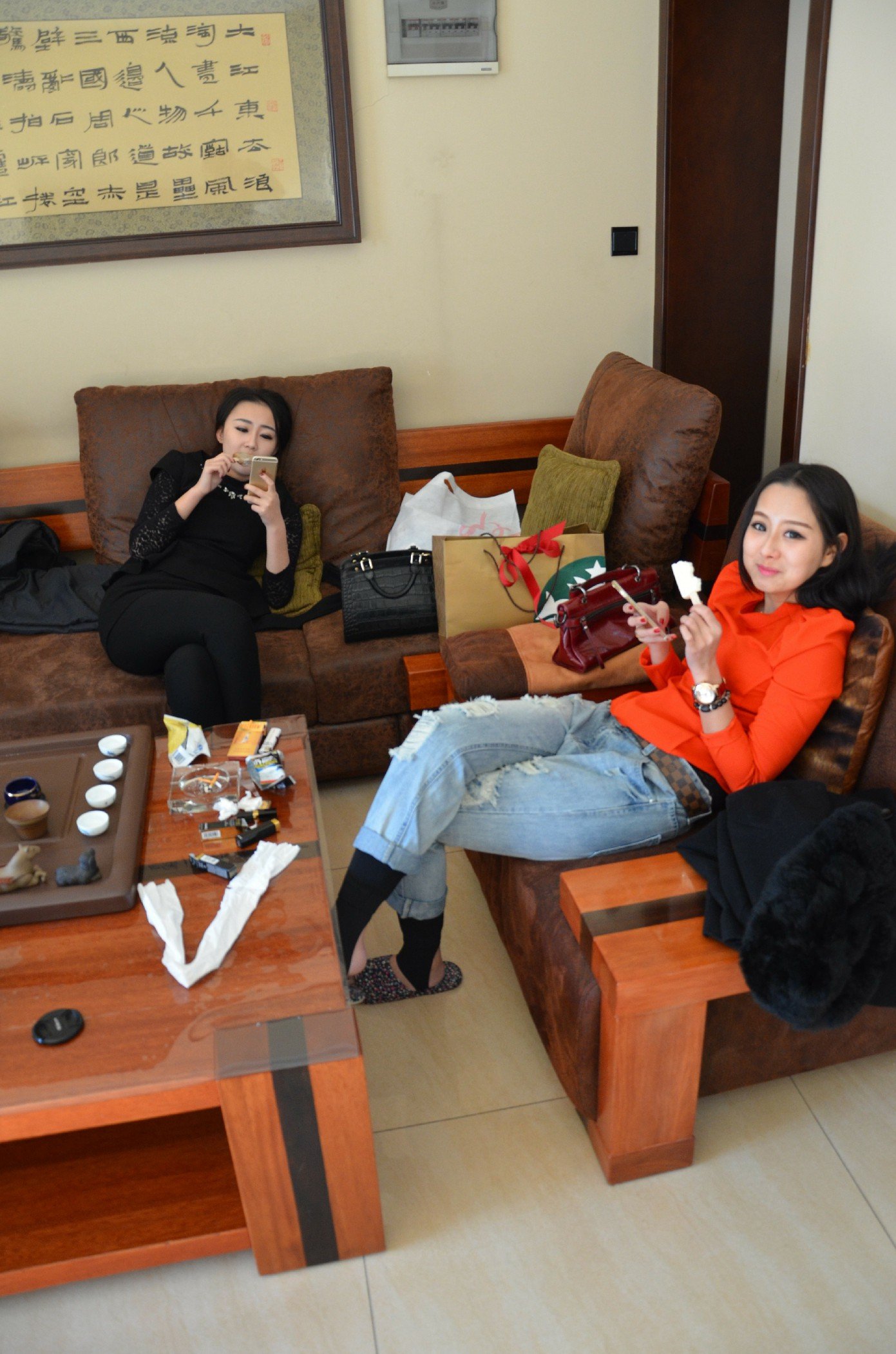 国模于子涵 amp;闺蜜彤彤人体私拍套图 - 未分类人体摄影