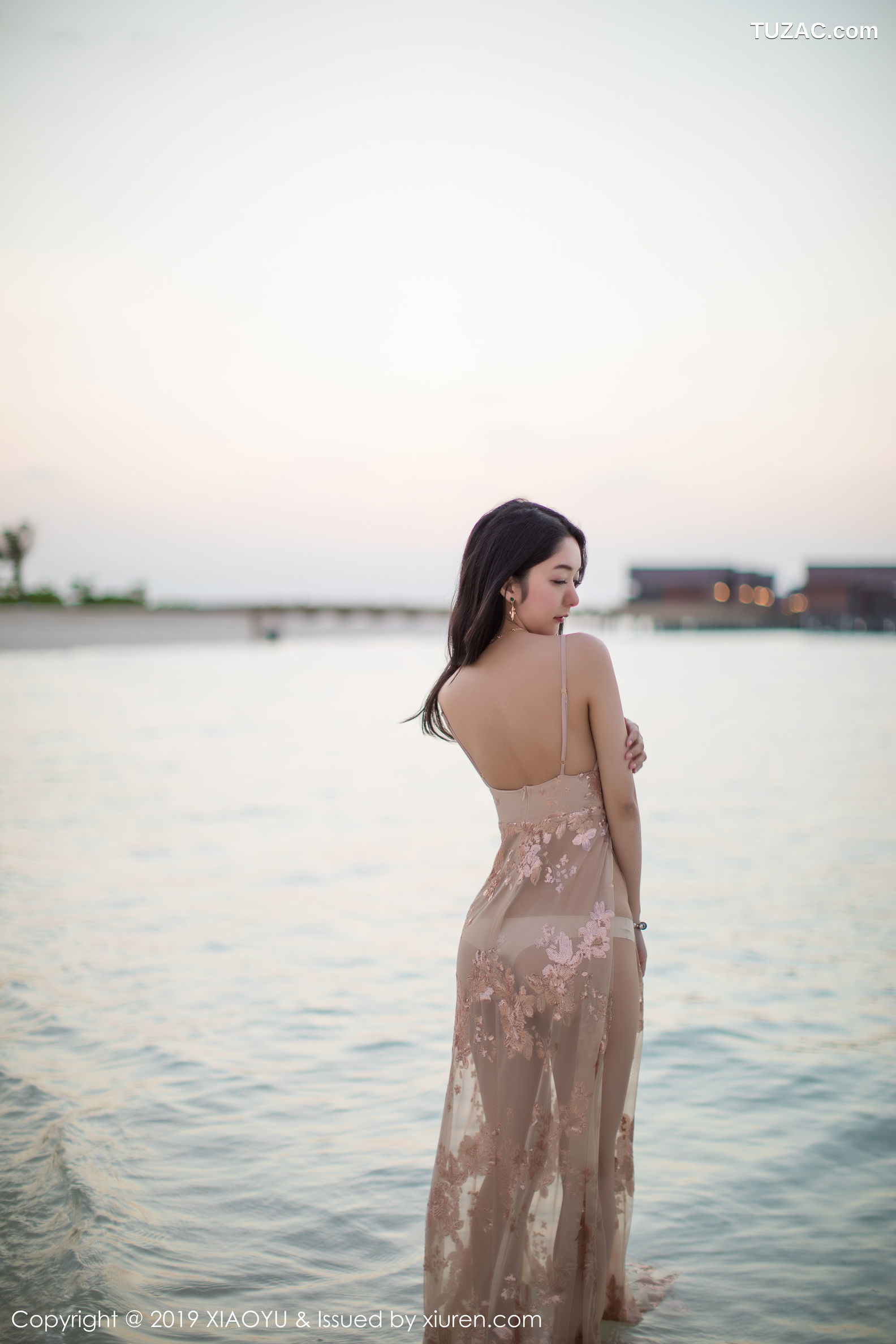 XiaoYu语画界-106-angela喜欢猫-《蕾丝内衣泳池湿身》-2019.07.09