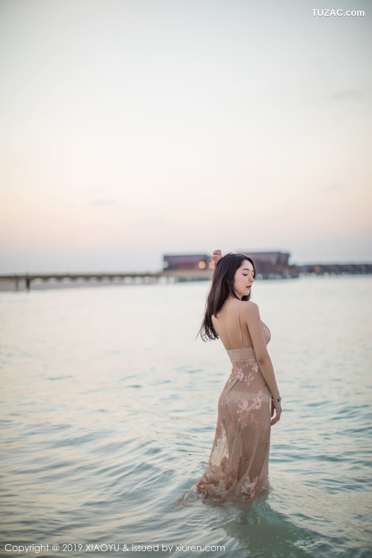 XiaoYu语画界-106-angela喜欢猫-《蕾丝内衣泳池湿身》-2019.07.09