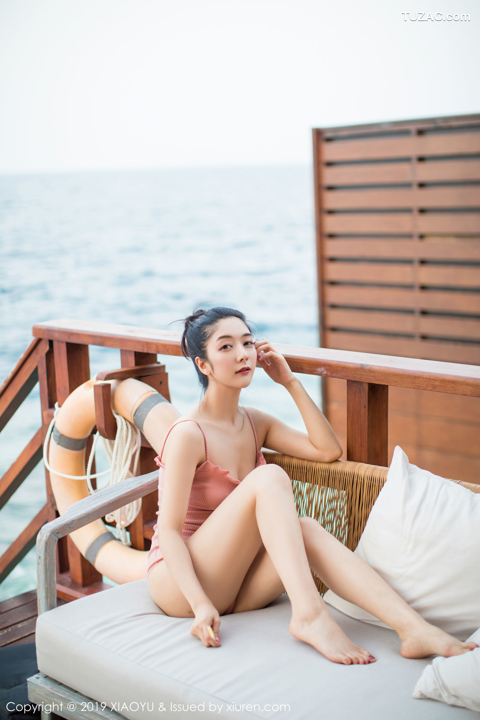 XiaoYu语画界-150-小热巴-《粉色的性感吊裙户外泳池系列》-2019.09.10