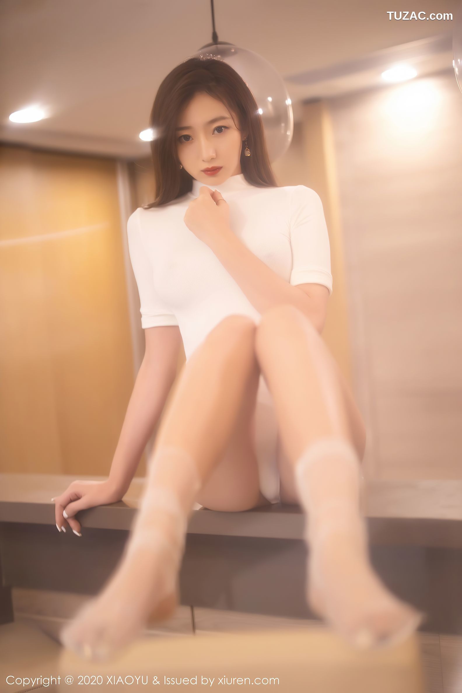 XiaoYu语画界-389-安琪Yee-《白色连体衣包裹曼妙有致娇躯》-2020.10.19