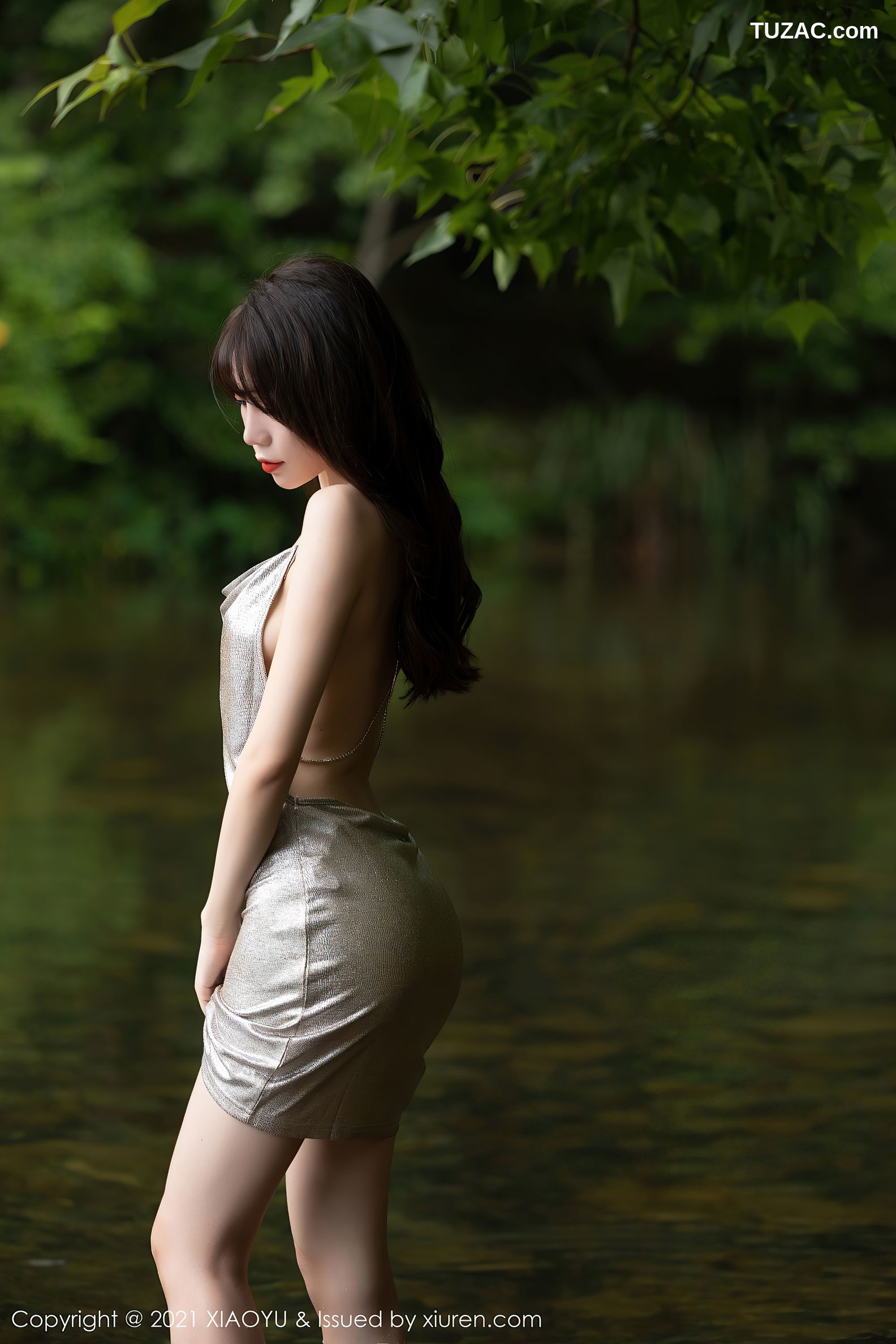 XiaoYu语画界-588-芝芝-户外古韵浪漫旗袍白丝吊带袜-2021.08.09