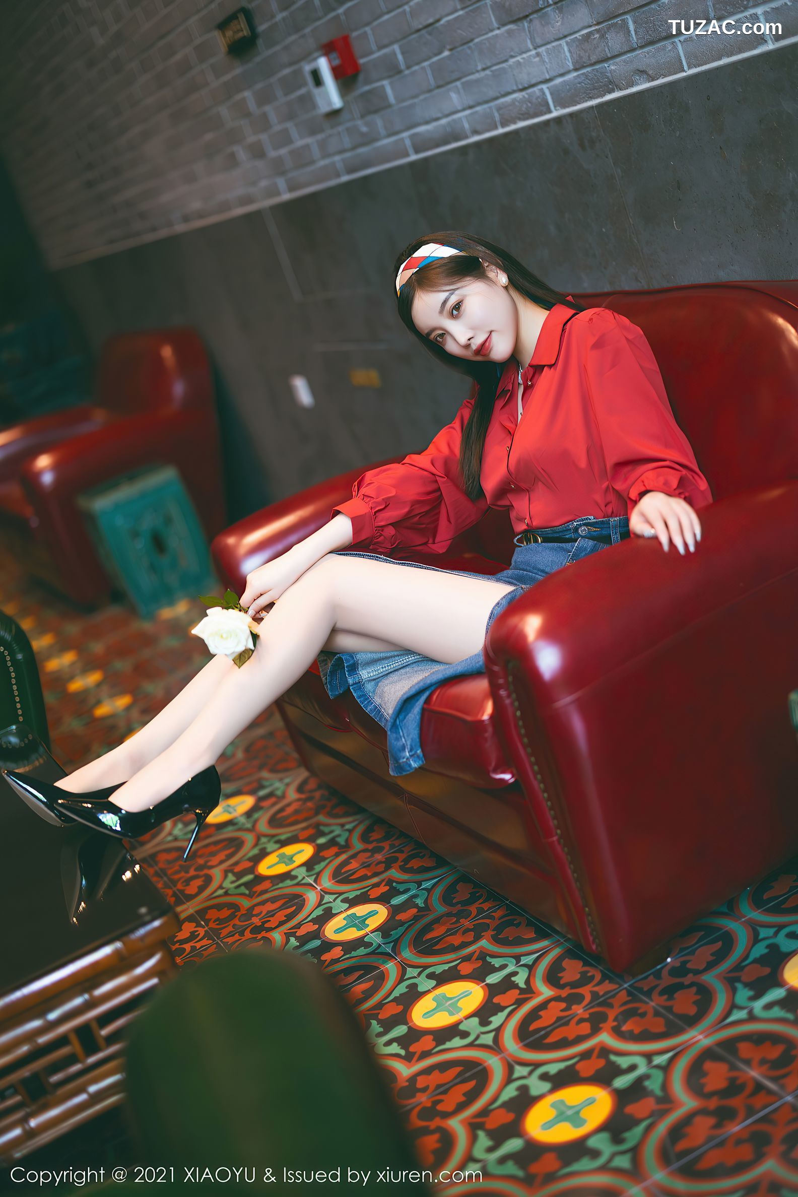 XiaoYu语画界-618-杨晨晨Yome-民国风主题红衬衫牛仔裙-2021.09.18