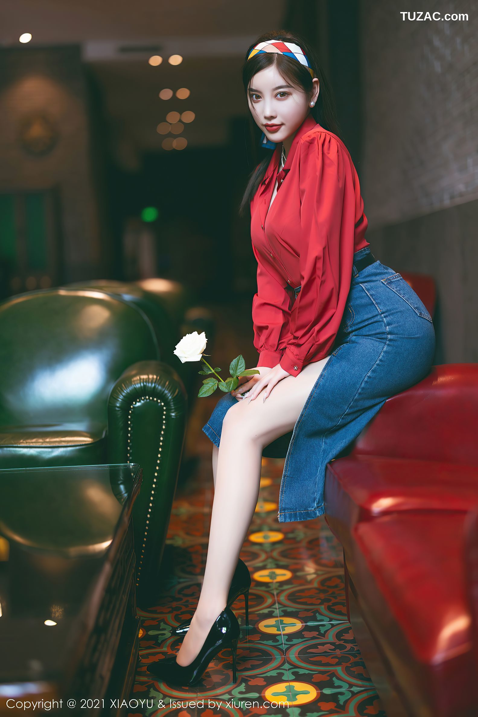 XiaoYu语画界-618-杨晨晨Yome-民国风主题红衬衫牛仔裙-2021.09.18