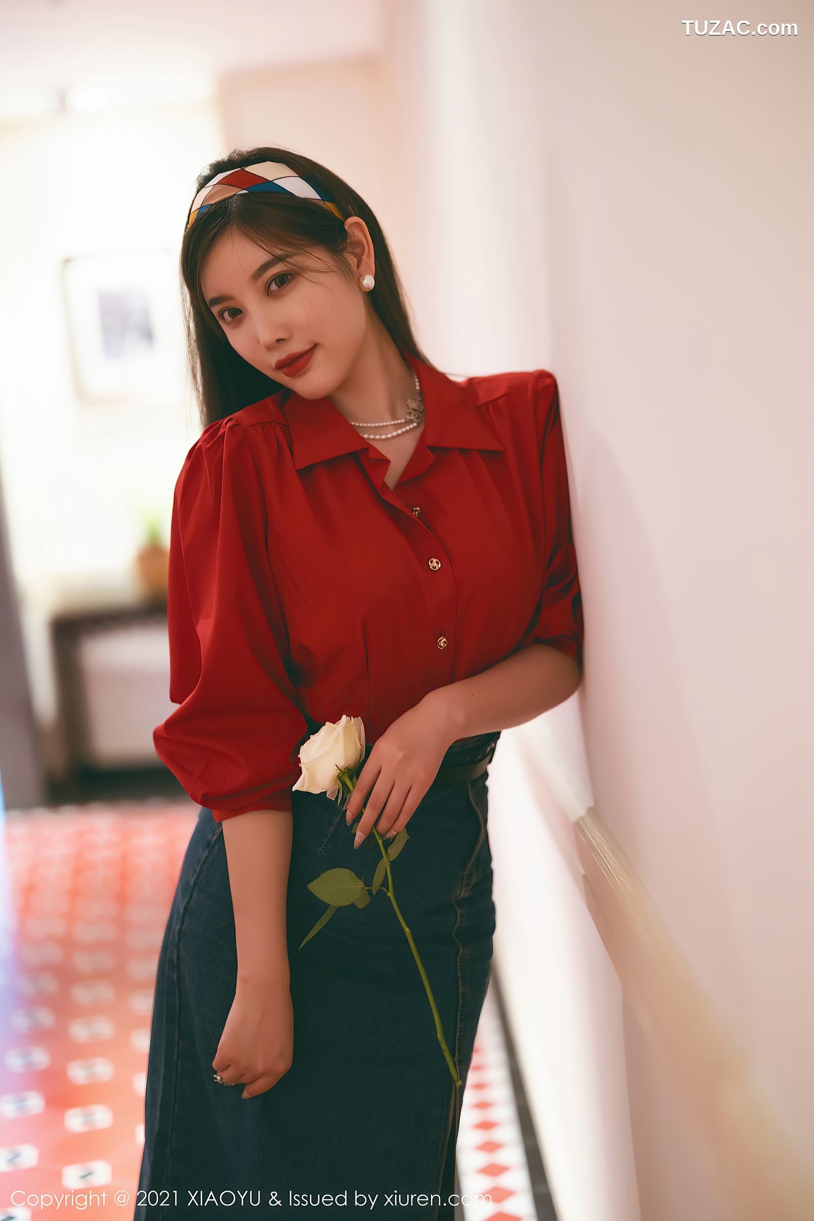 XiaoYu语画界-618-杨晨晨Yome-民国风主题红衬衫牛仔裙-2021.09.18